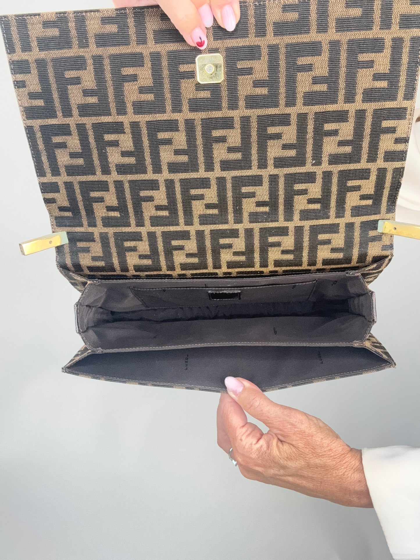 Fendi Zucca Rare Spalmati Tabacco Bag