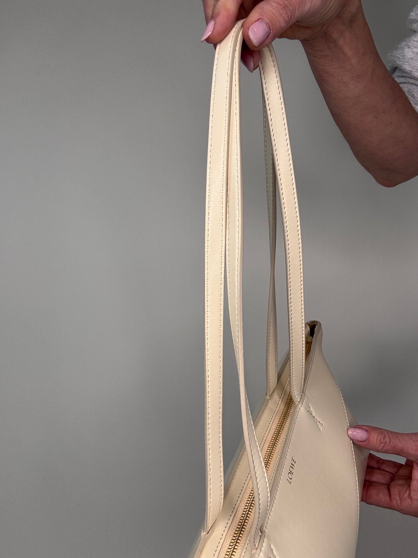 Loewe Crop Fold Bag Cream