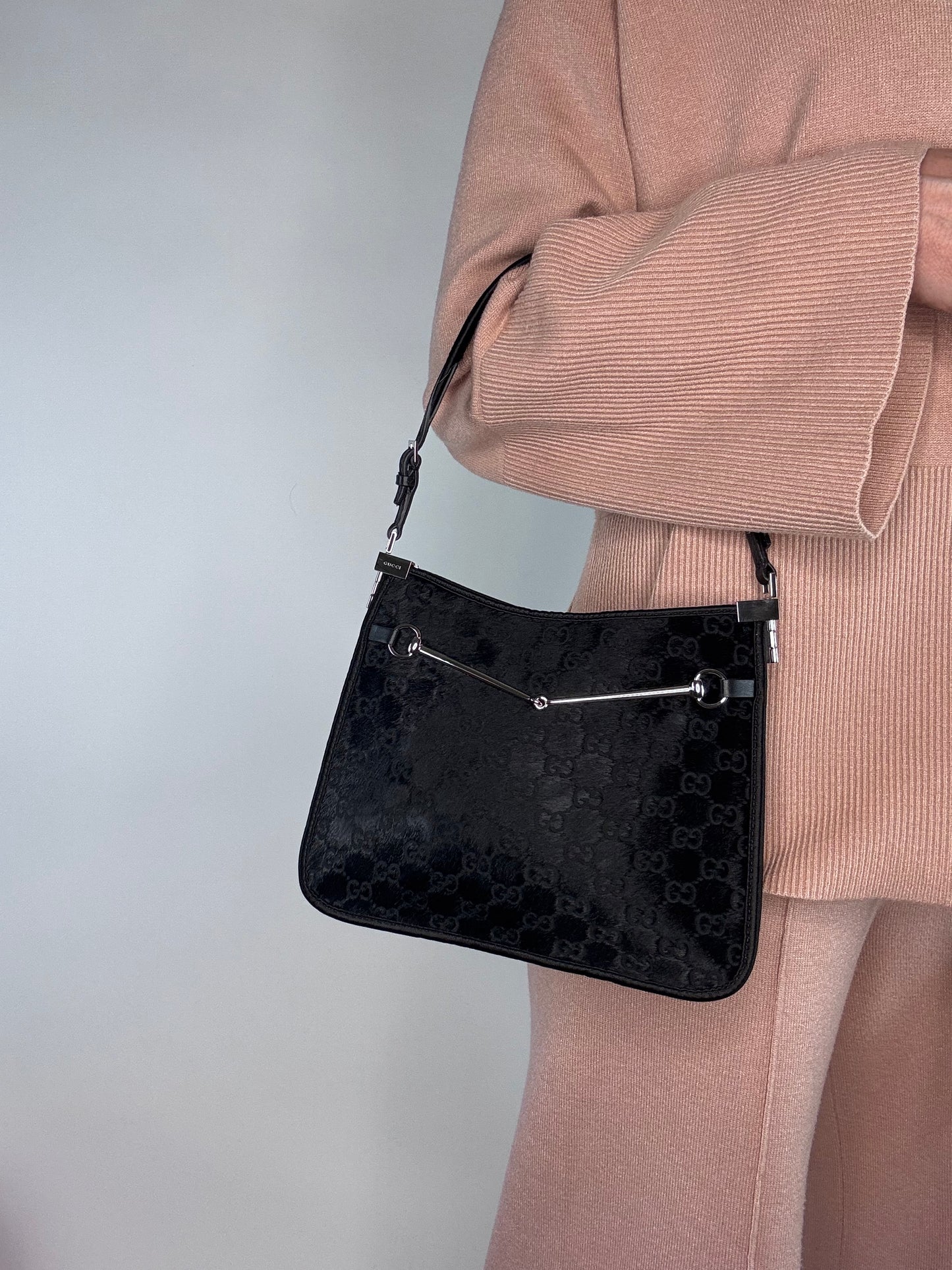 Gucci Slim Horse bit Pony Hair Bag