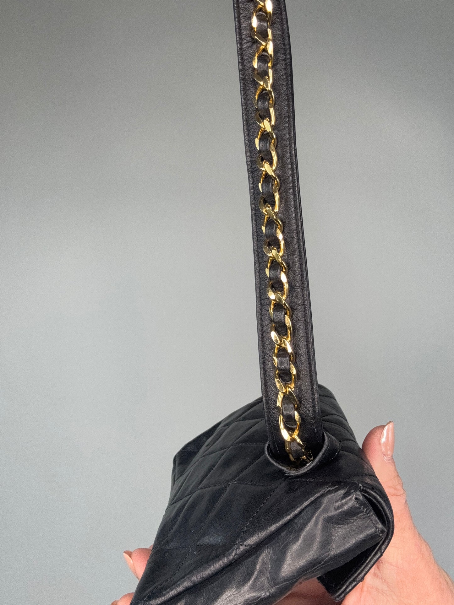 Chanel Vintage Quilted Envelope Belt Bag