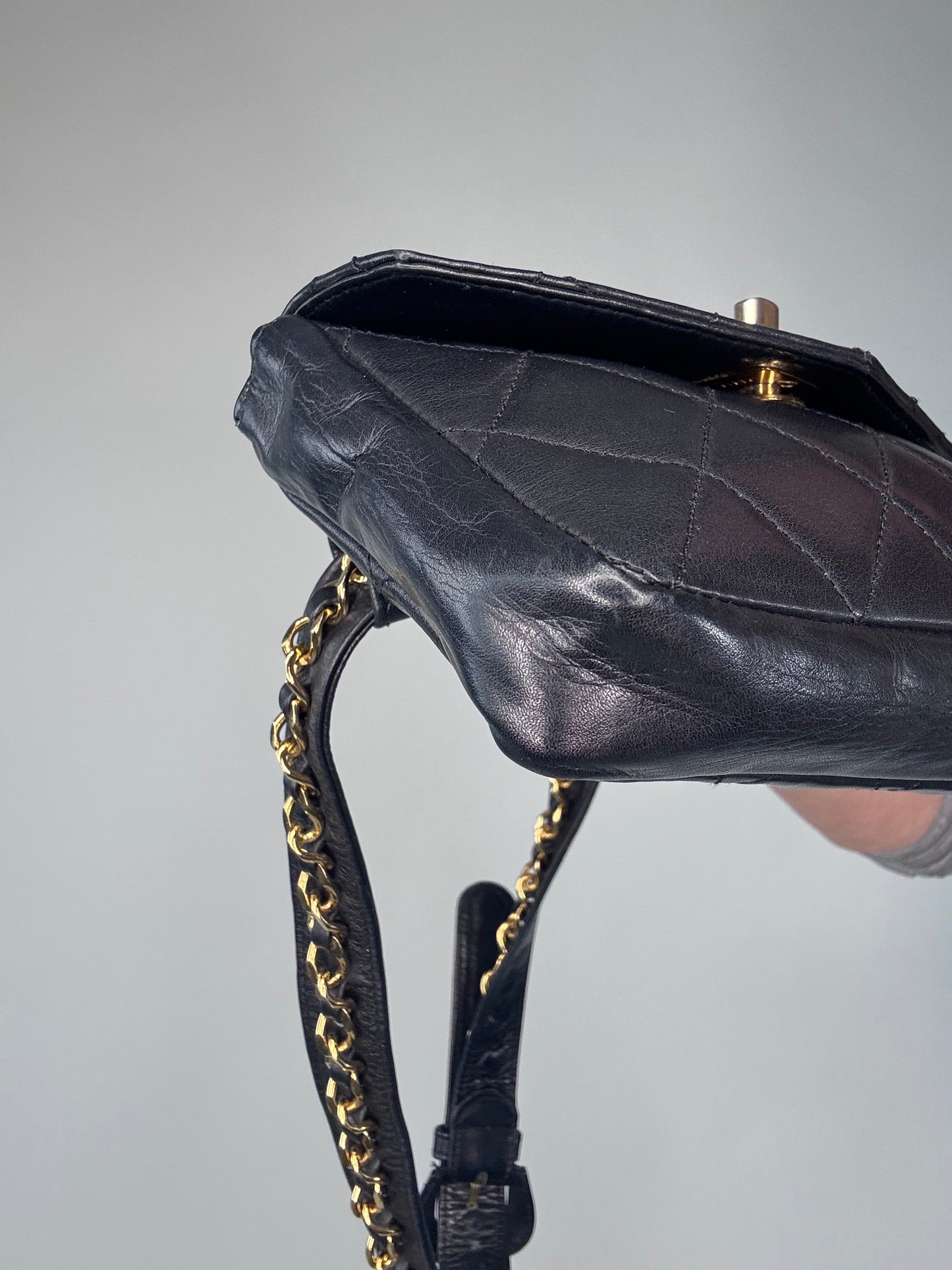 Chanel Vintage Quilted Envelope Belt Bag