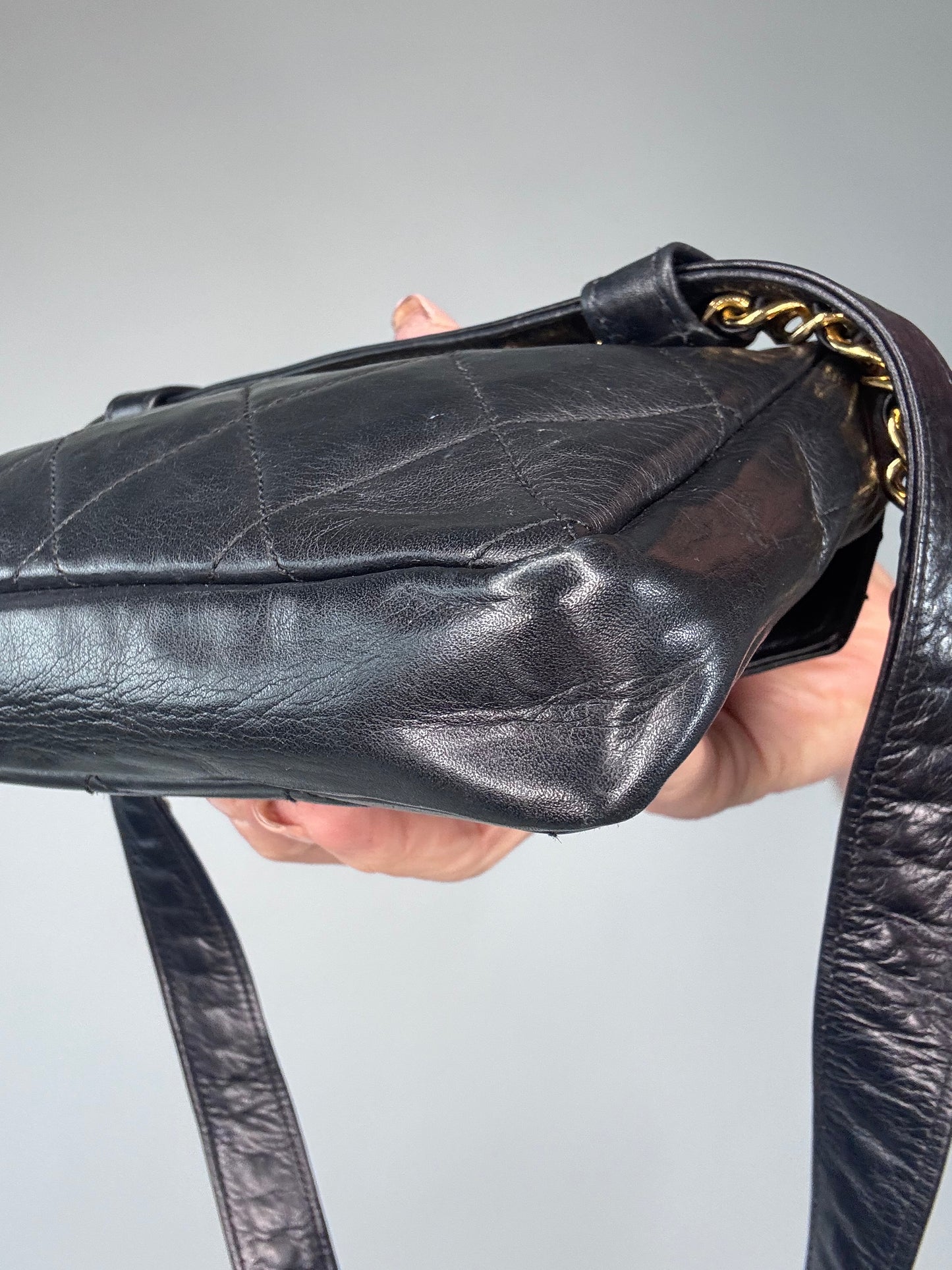 Chanel Vintage Quilted Envelope Belt Bag