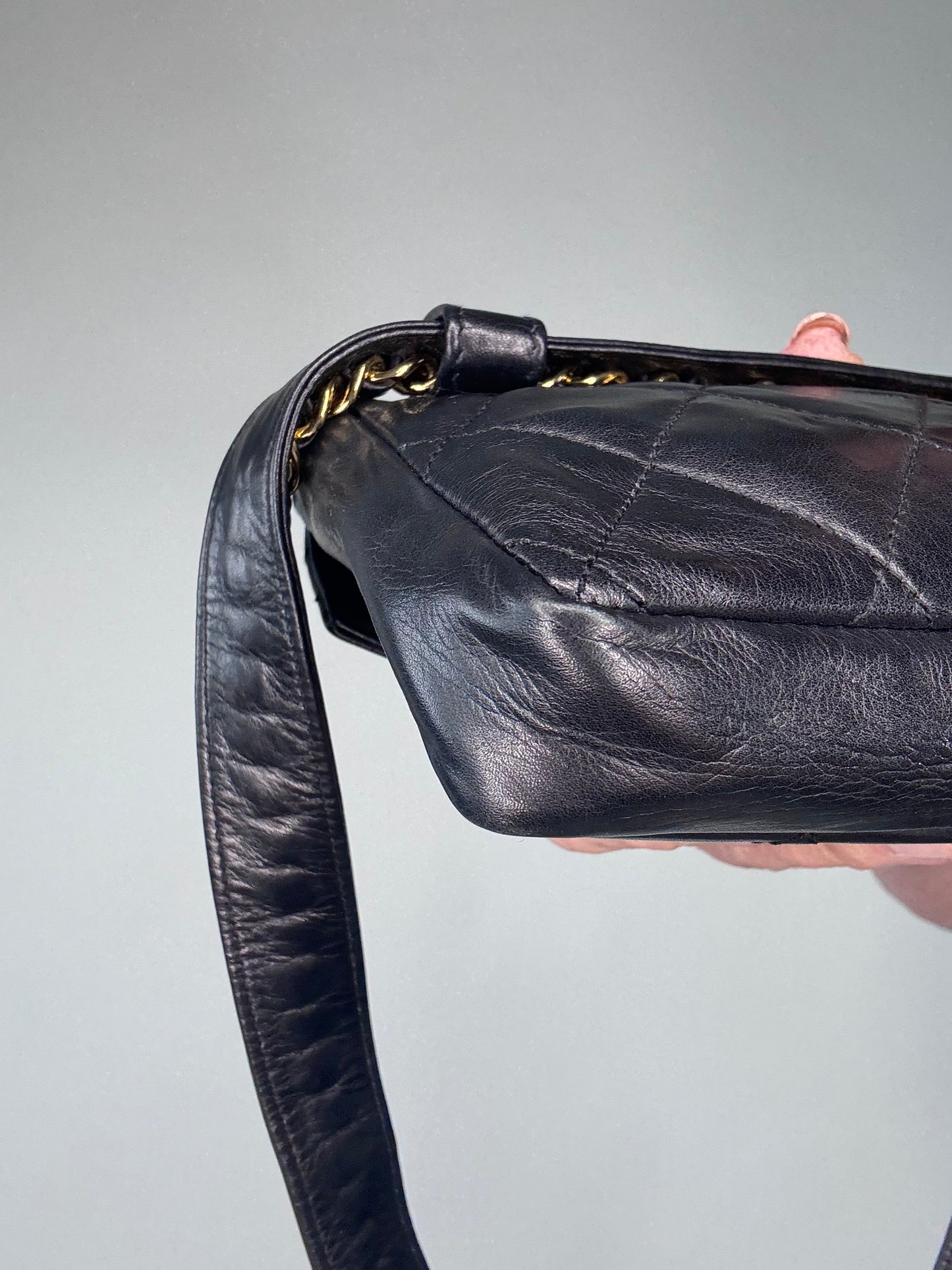 Chanel Vintage Quilted Envelope Belt Bag