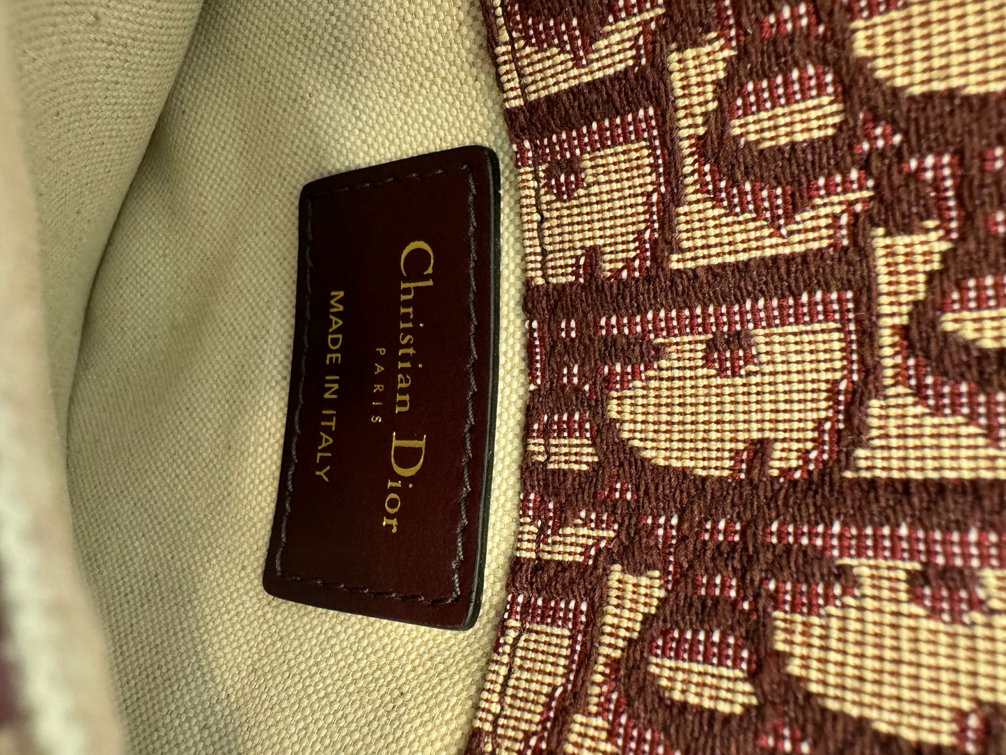 Saddle Belt Pouch Red Dior Oblique Jacquard