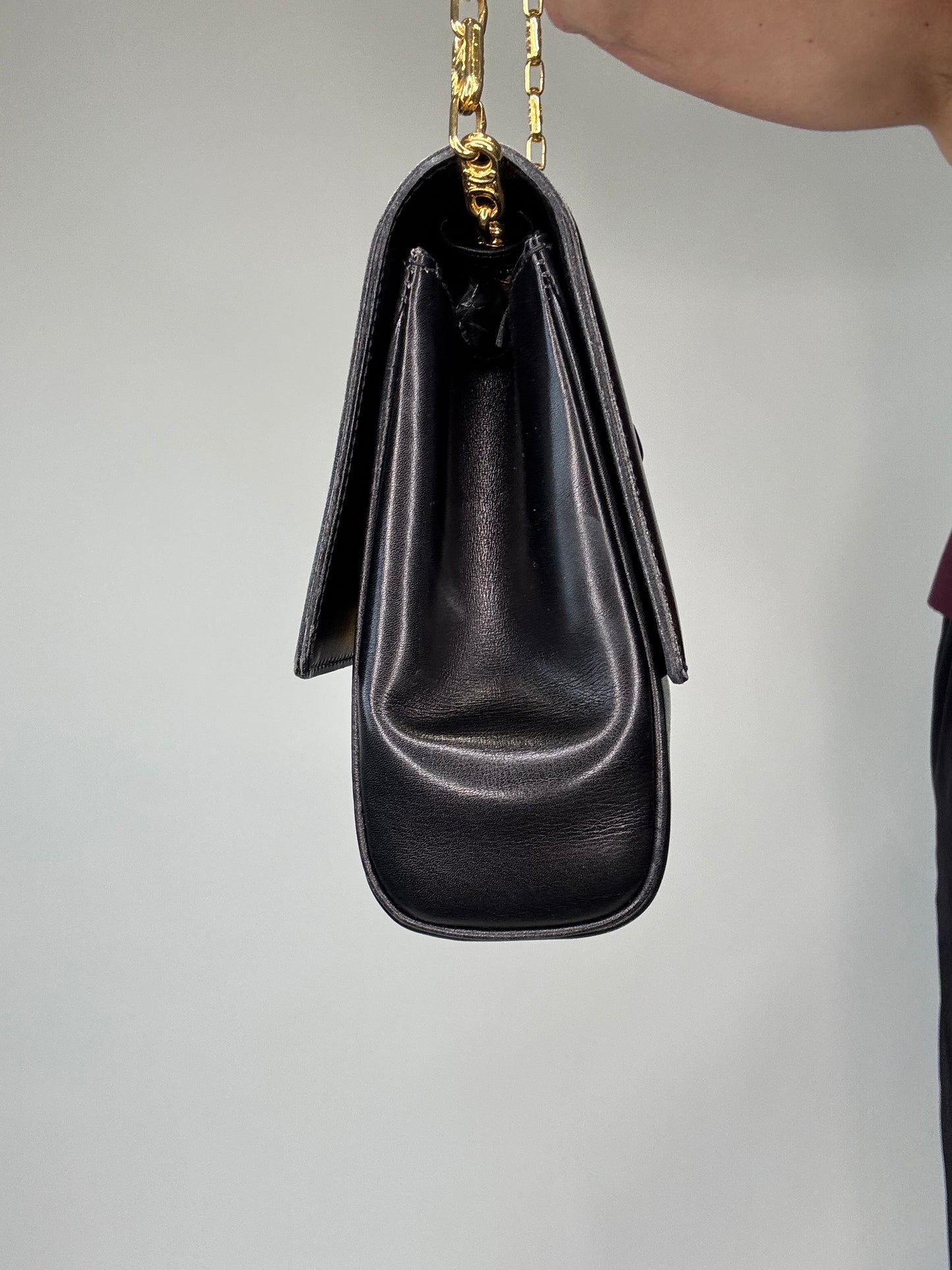 Celine Rare Horse Carriage Bag With Triomphe Chain