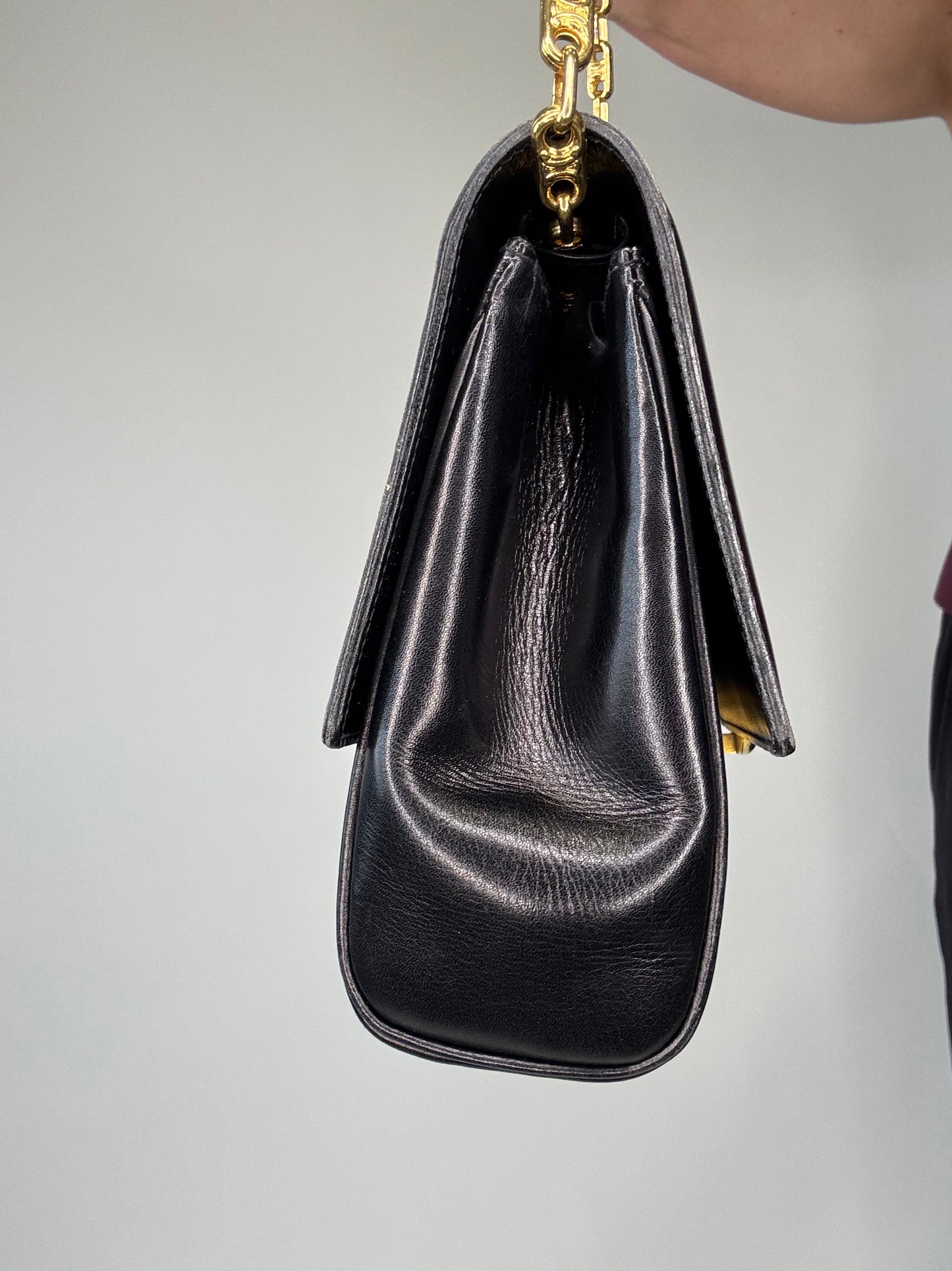 Celine Rare Horse Carriage Bag With Triomphe Chain