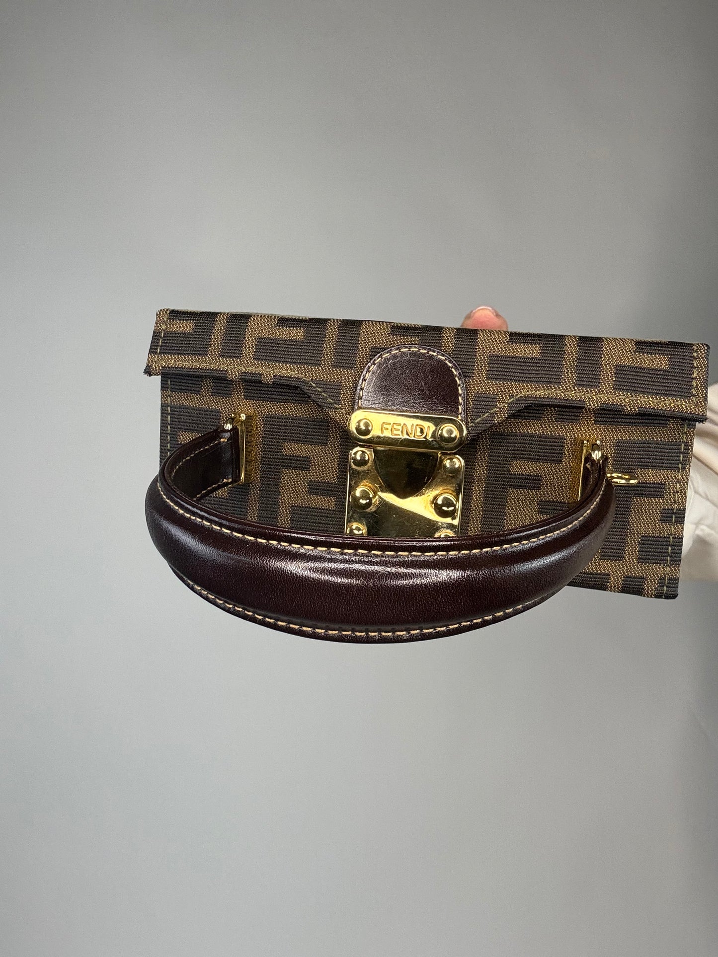 Fendi Zucca Vintage Two Way Small Top Handle