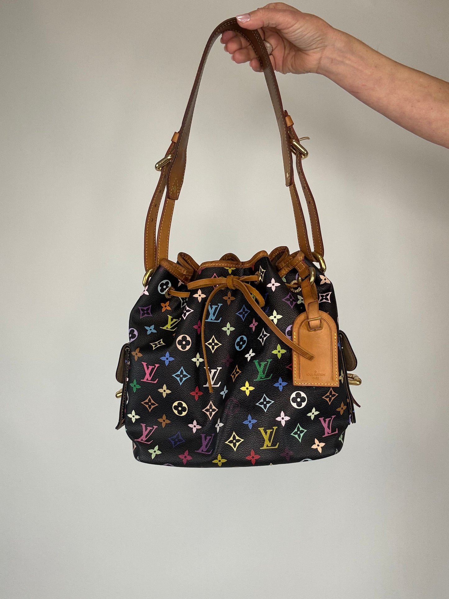 Louis Vuitton Takashi Murakami Neo Petite Black Multi Color Monogram