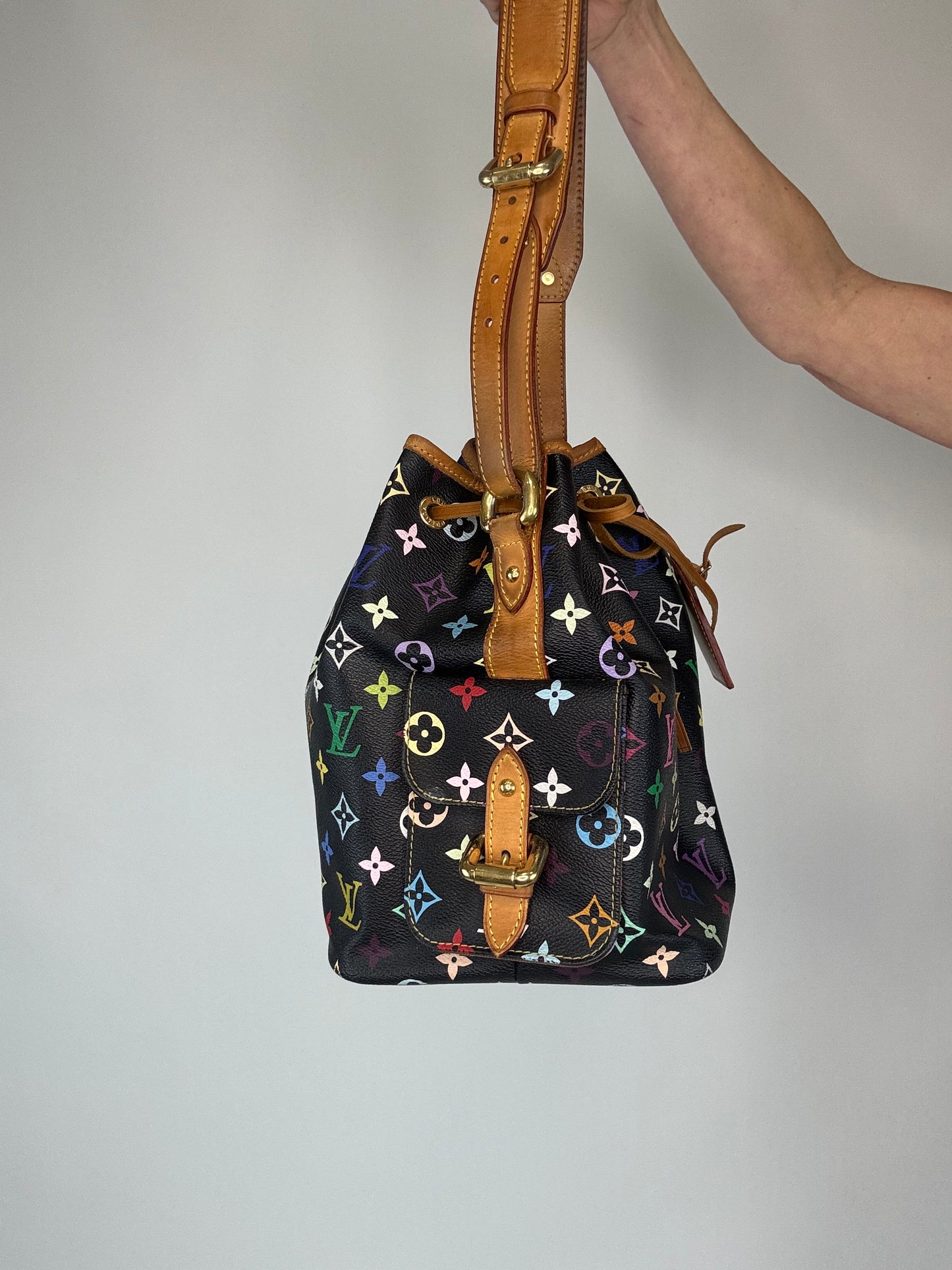 Louis Vuitton Takashi Murakami Neo Petite Black Multi Color Monogram