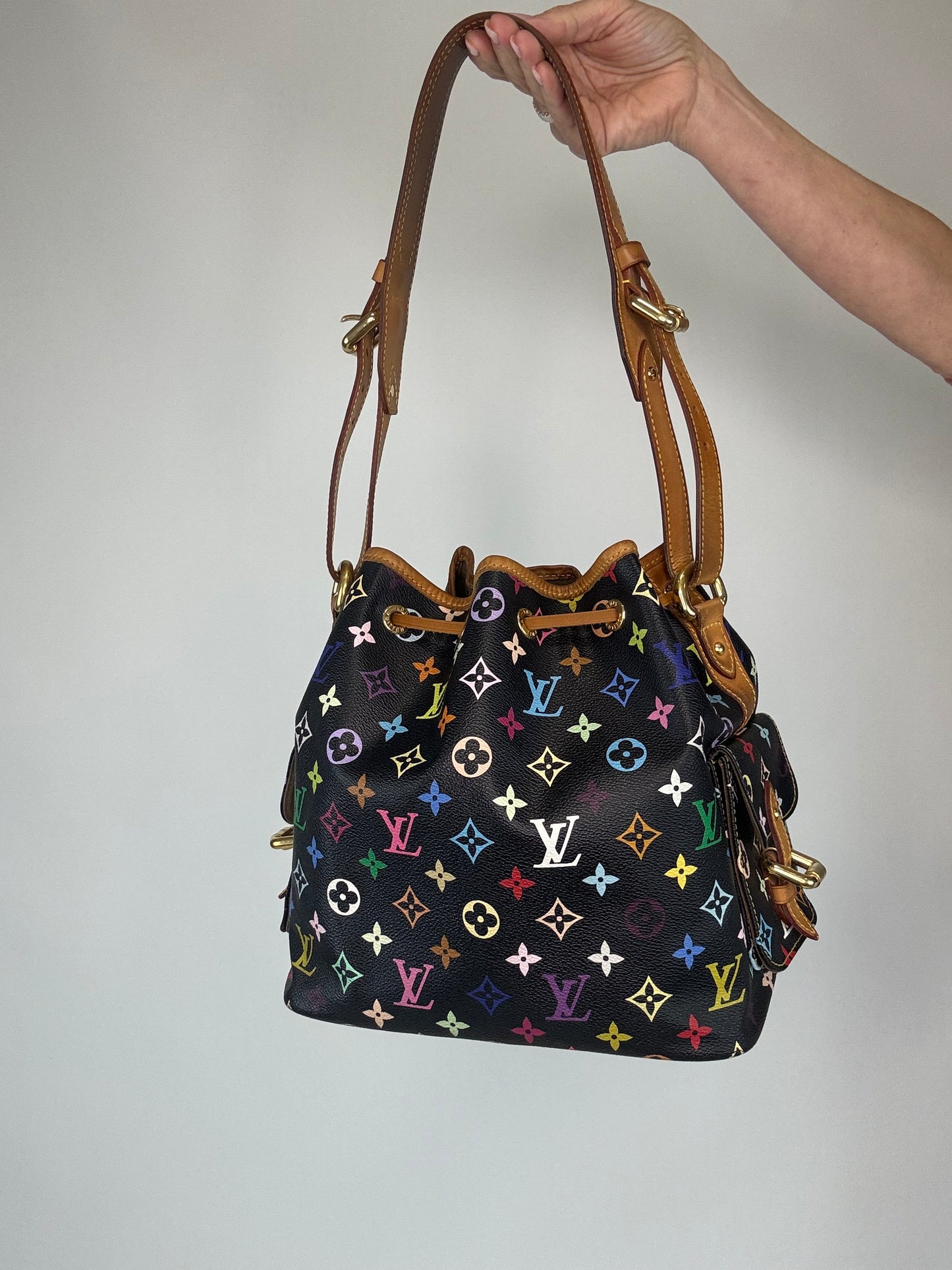 Louis Vuitton Takashi Murakami Neo Petite Black Multi Color Monogram