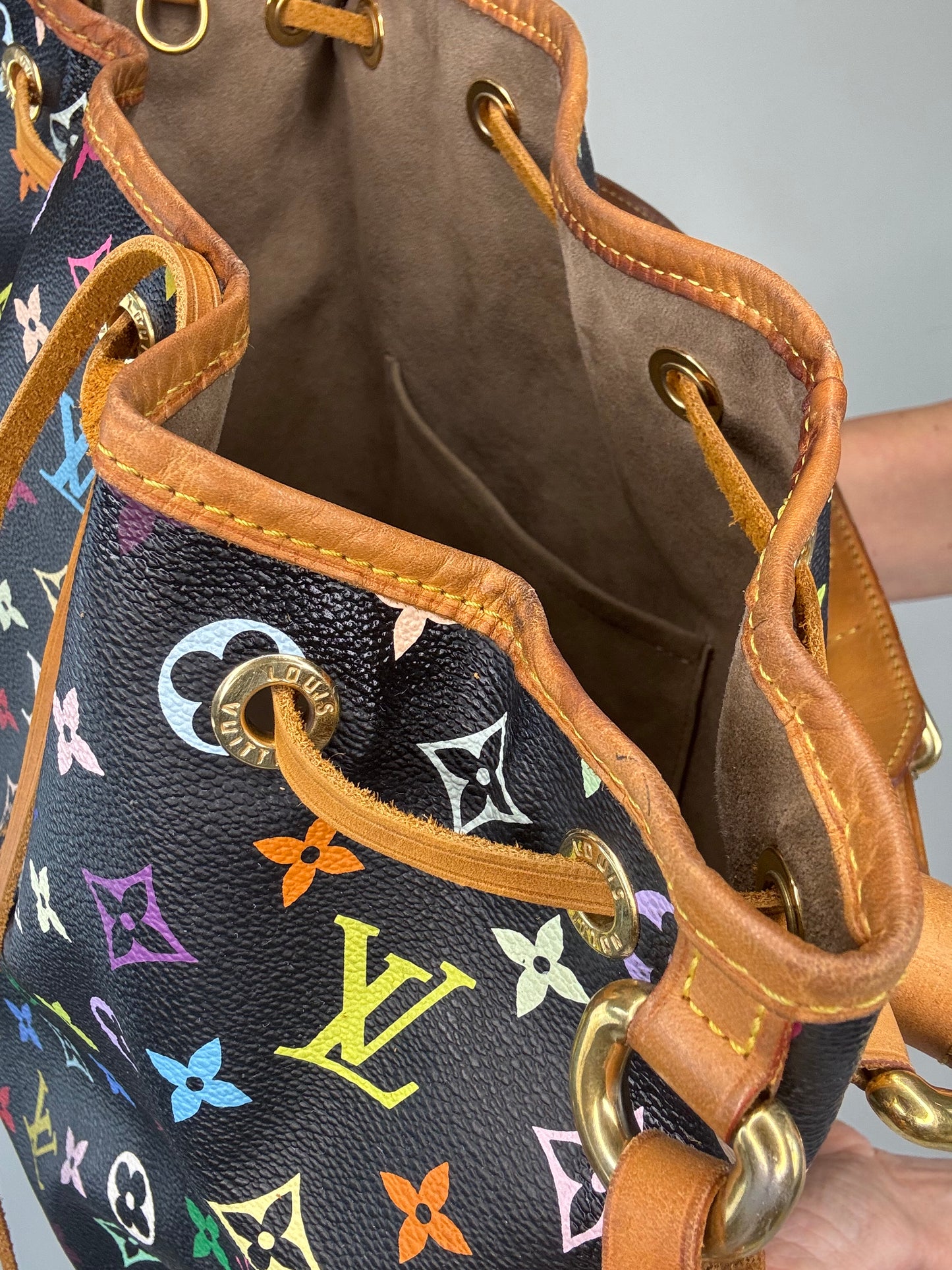 Louis Vuitton Takashi Murakami Neo Petite Black Multi Color Monogram