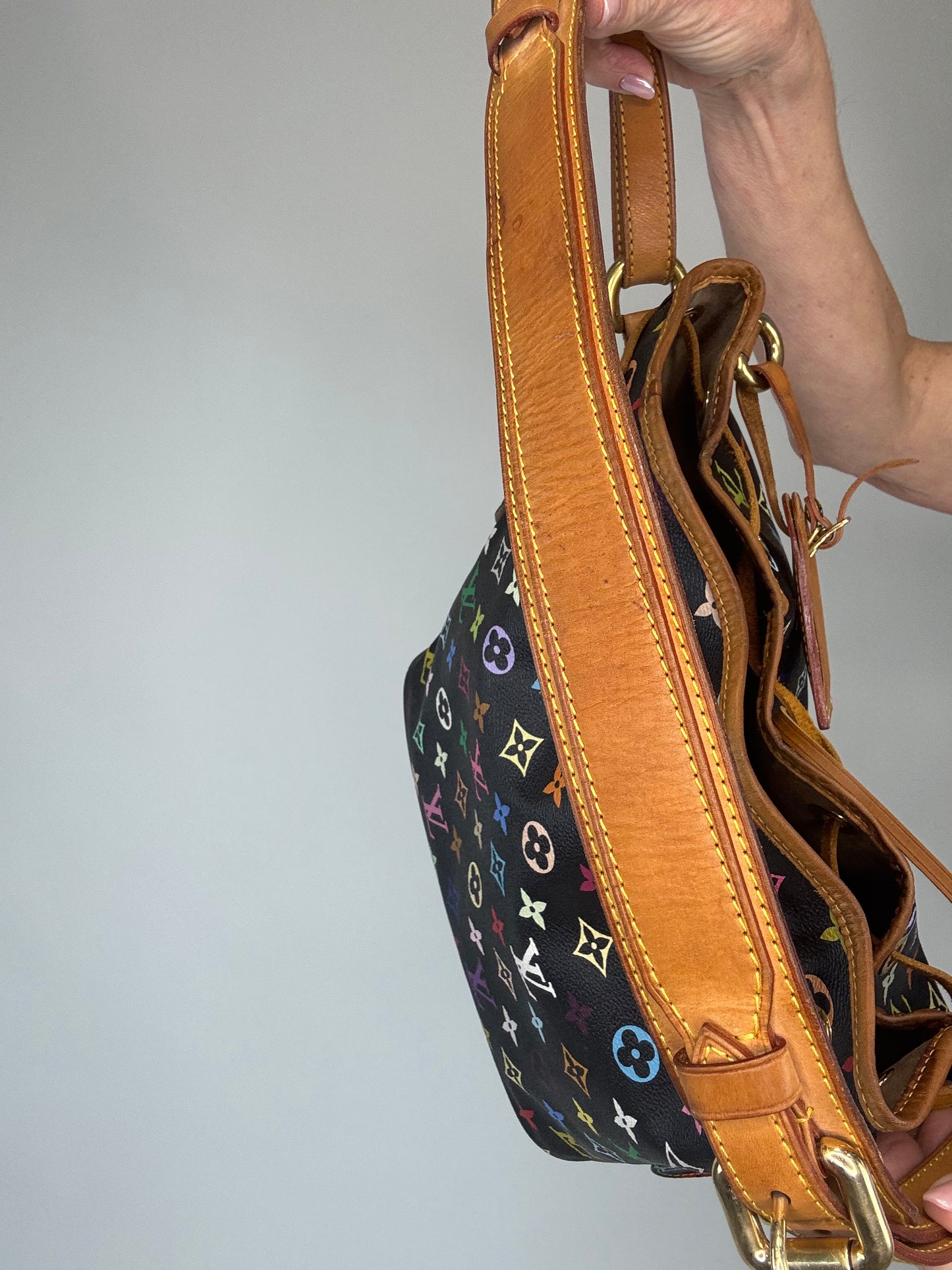 Louis Vuitton Takashi Murakami Neo Petite Black Multi Color Monogram