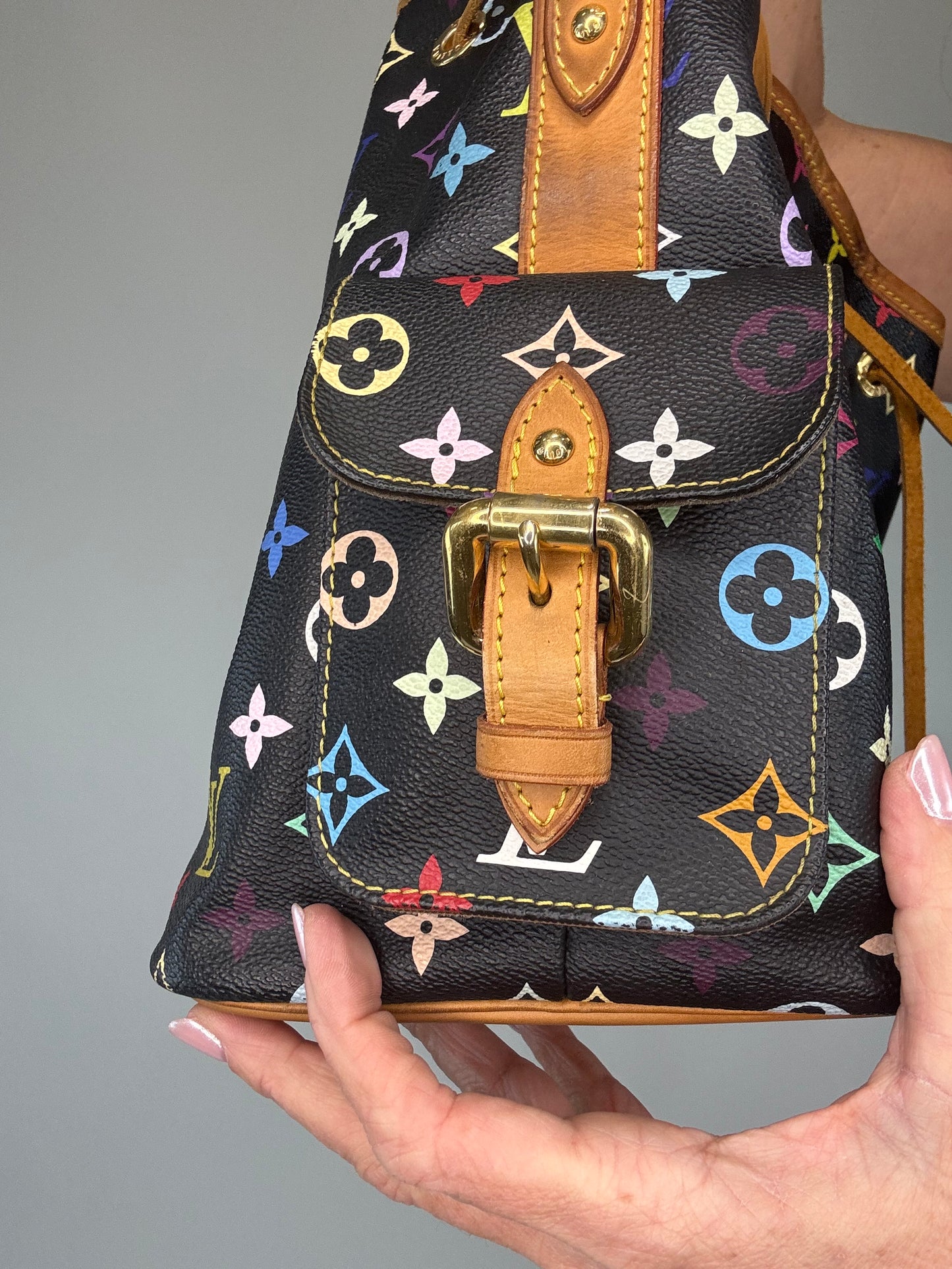 Louis Vuitton Takashi Murakami Neo Petite Black Multi Color Monogram