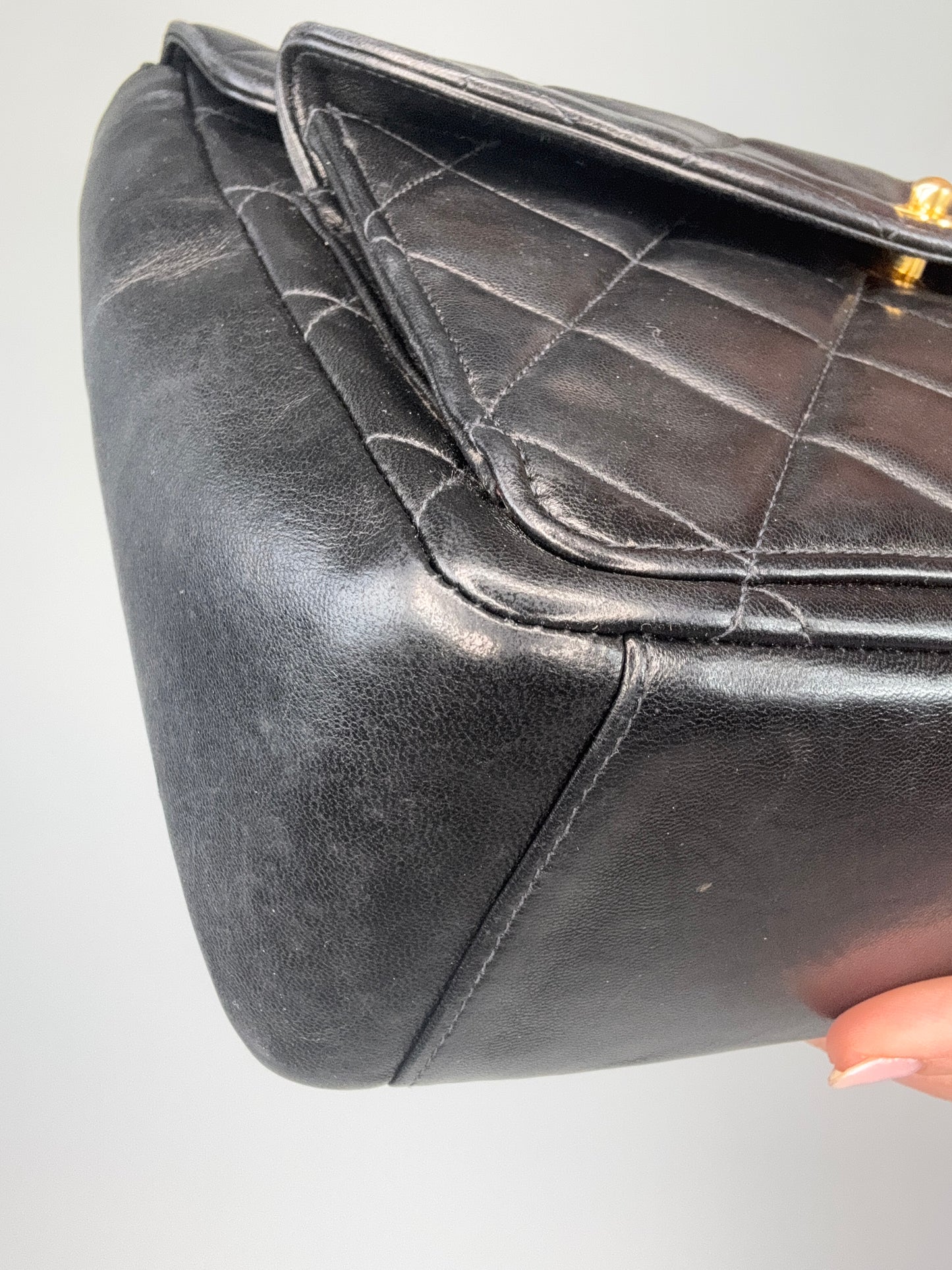Chanel Vintage Double Turnlock Ulta Rare Lambskin Bag