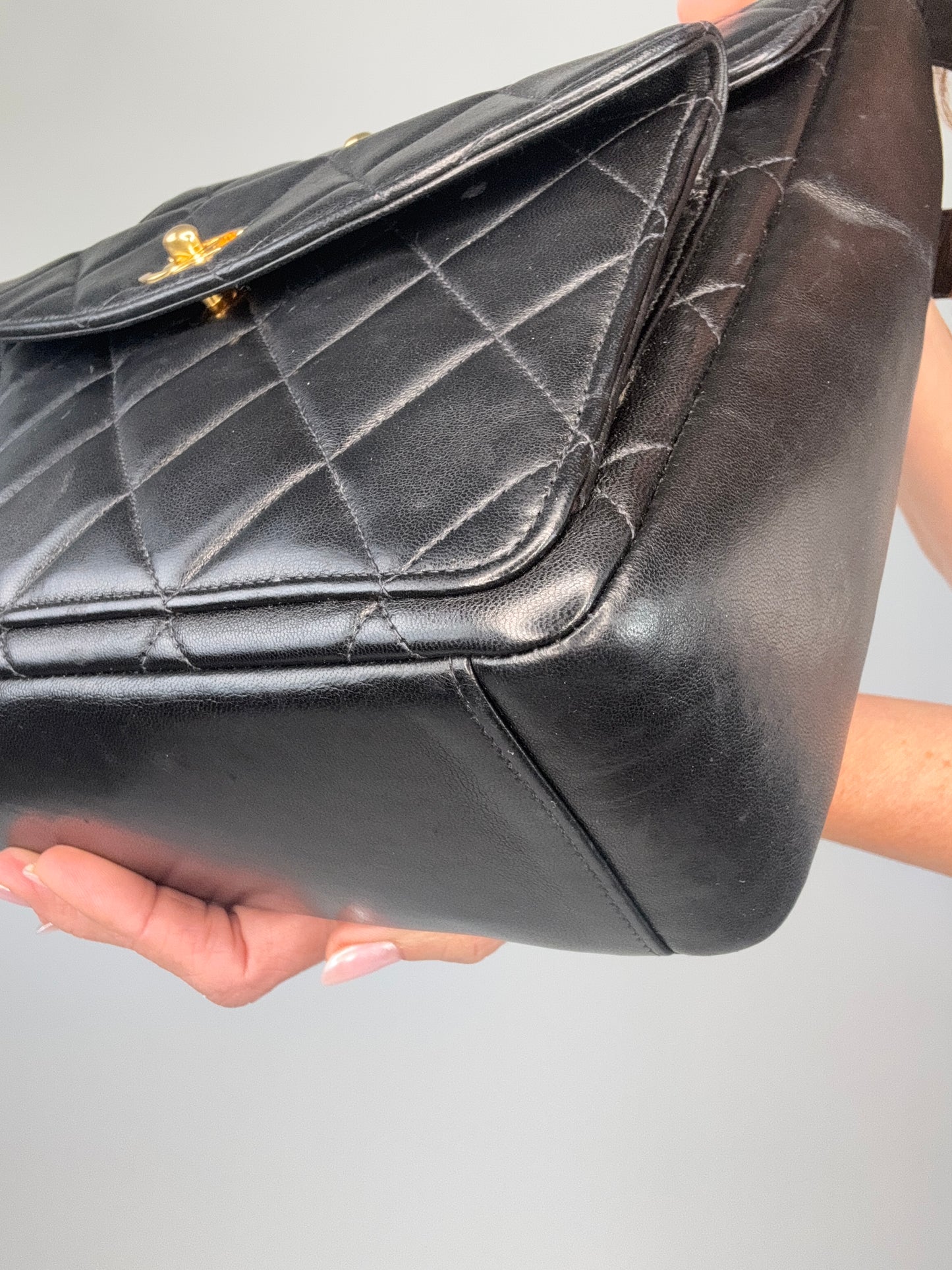 Chanel Vintage Double Turnlock Ulta Rare Lambskin Bag
