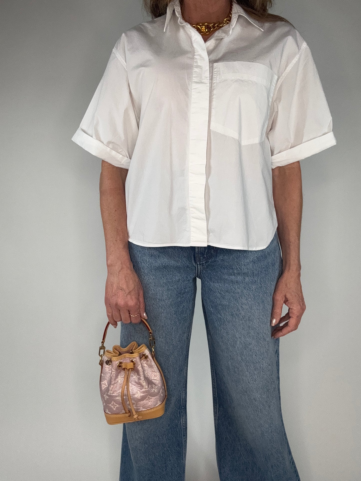 Louis Vuitton Laminated Jacquard Nano Noe Pink