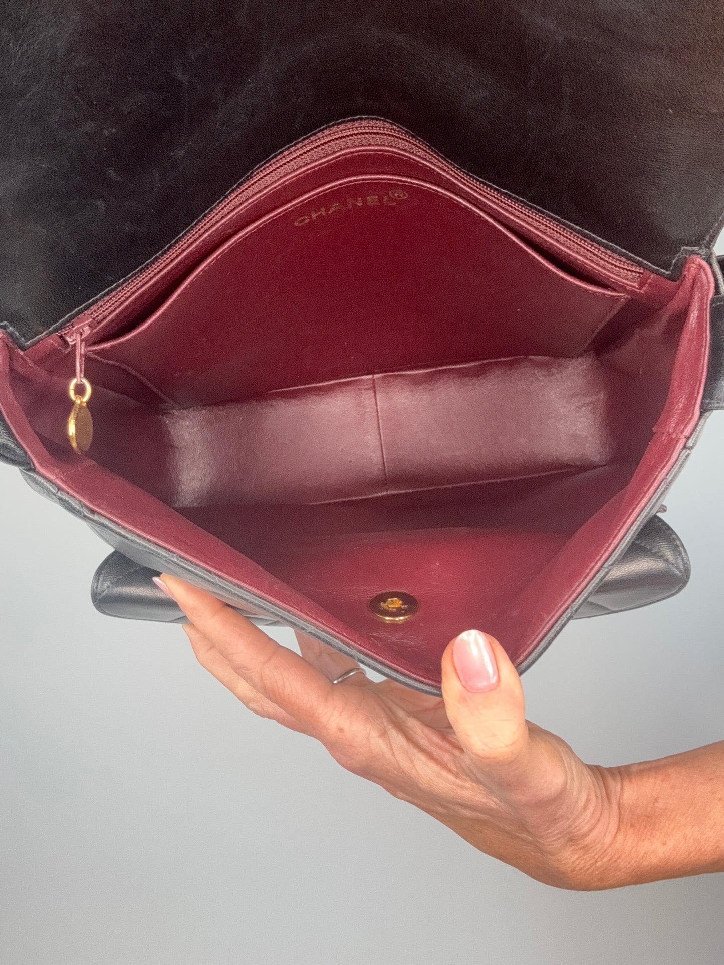 Chanel Vintage Double Turnlock Ulta Rare Lambskin Bag