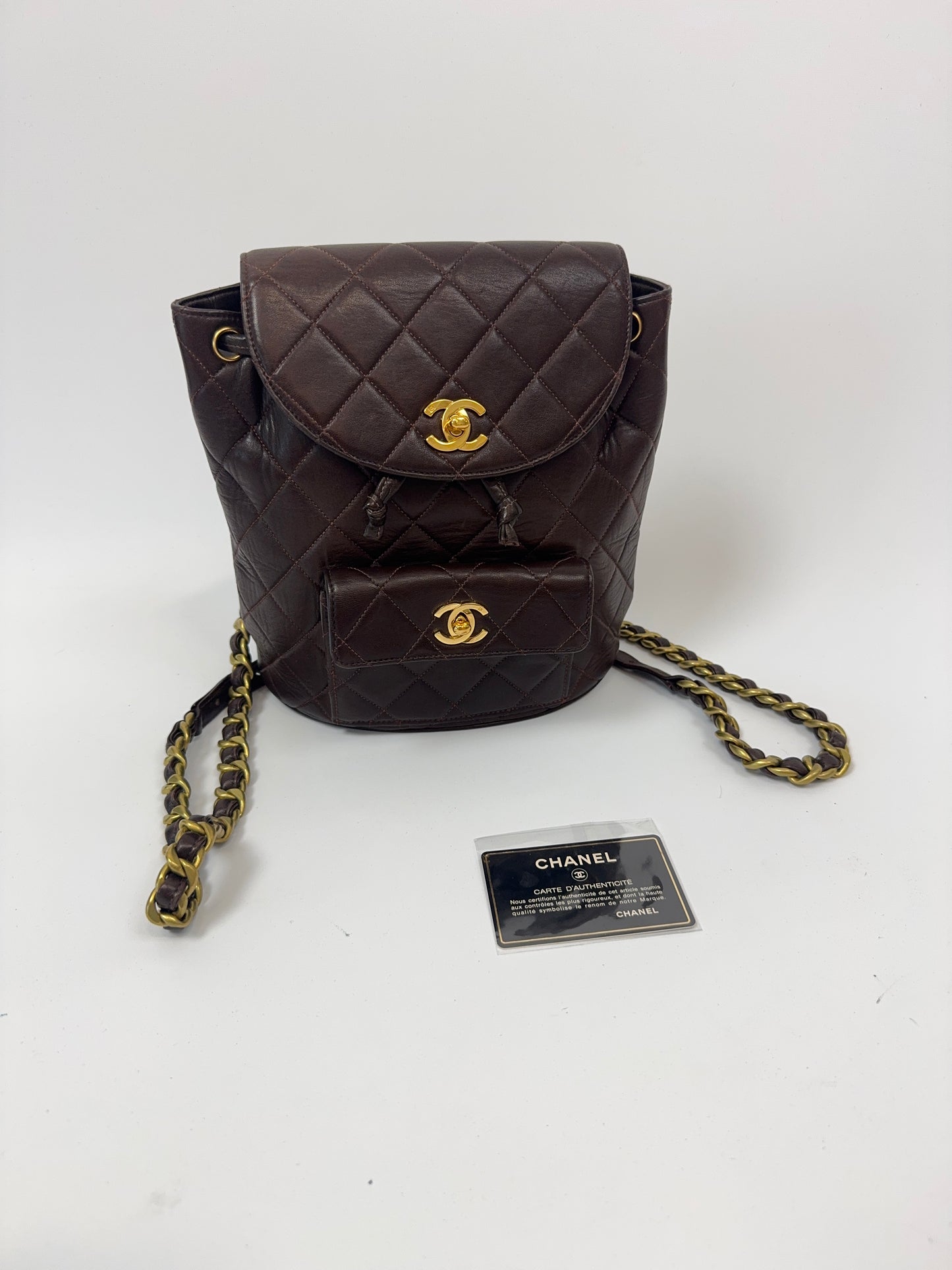 Chanel Vintage Duma Brown Packpack