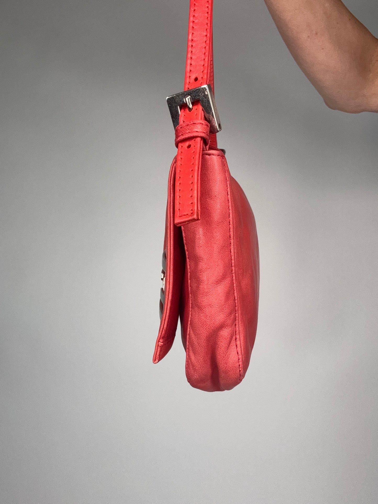 Fendi Vintage Nappa Leather Baguette Pochette