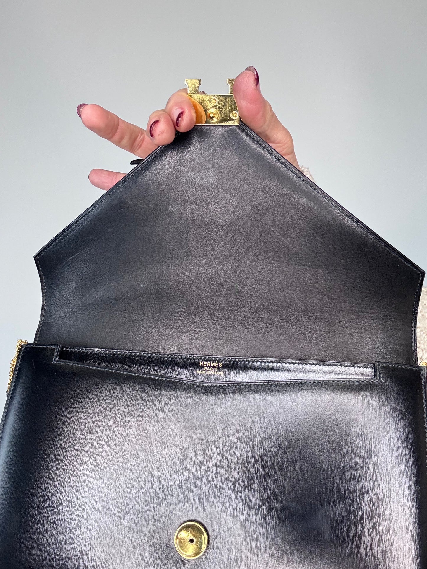 Hermes Libby Vintage Box CalfSkin Bag