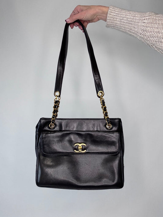 Chanel Rare Lambskin Double Sided Tote