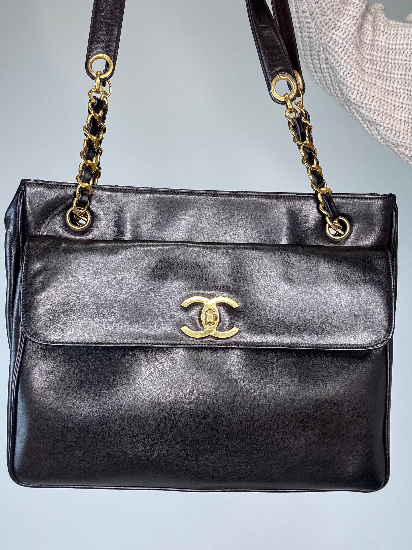 Chanel Rare Lambskin Double Sided Tote