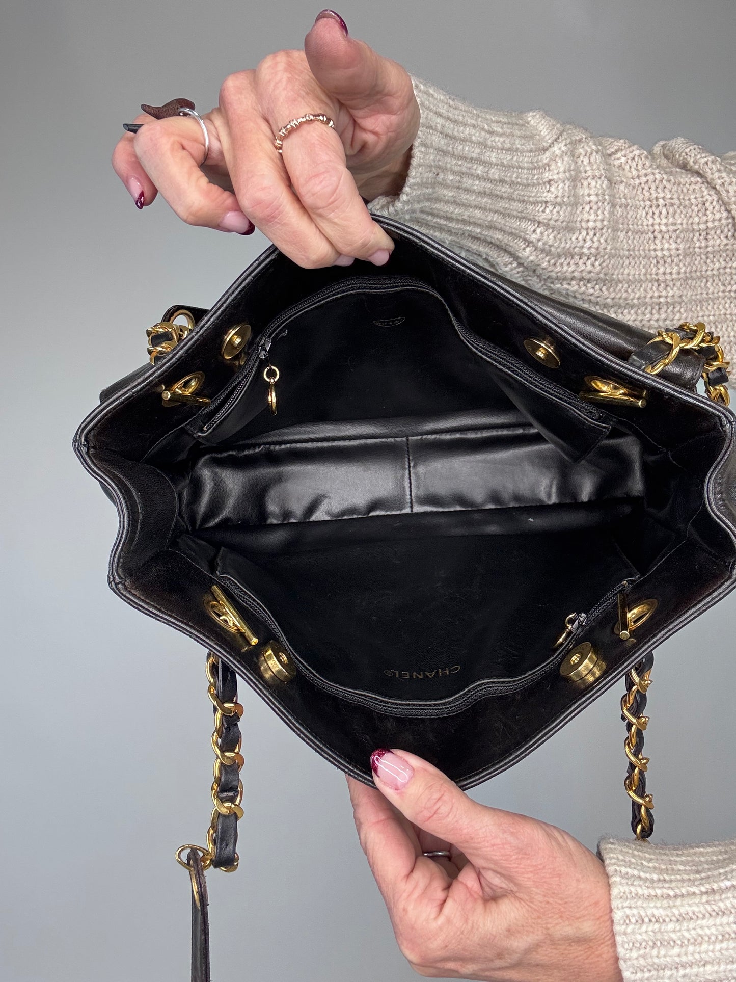 Chanel Rare Lambskin Double Sided Tote
