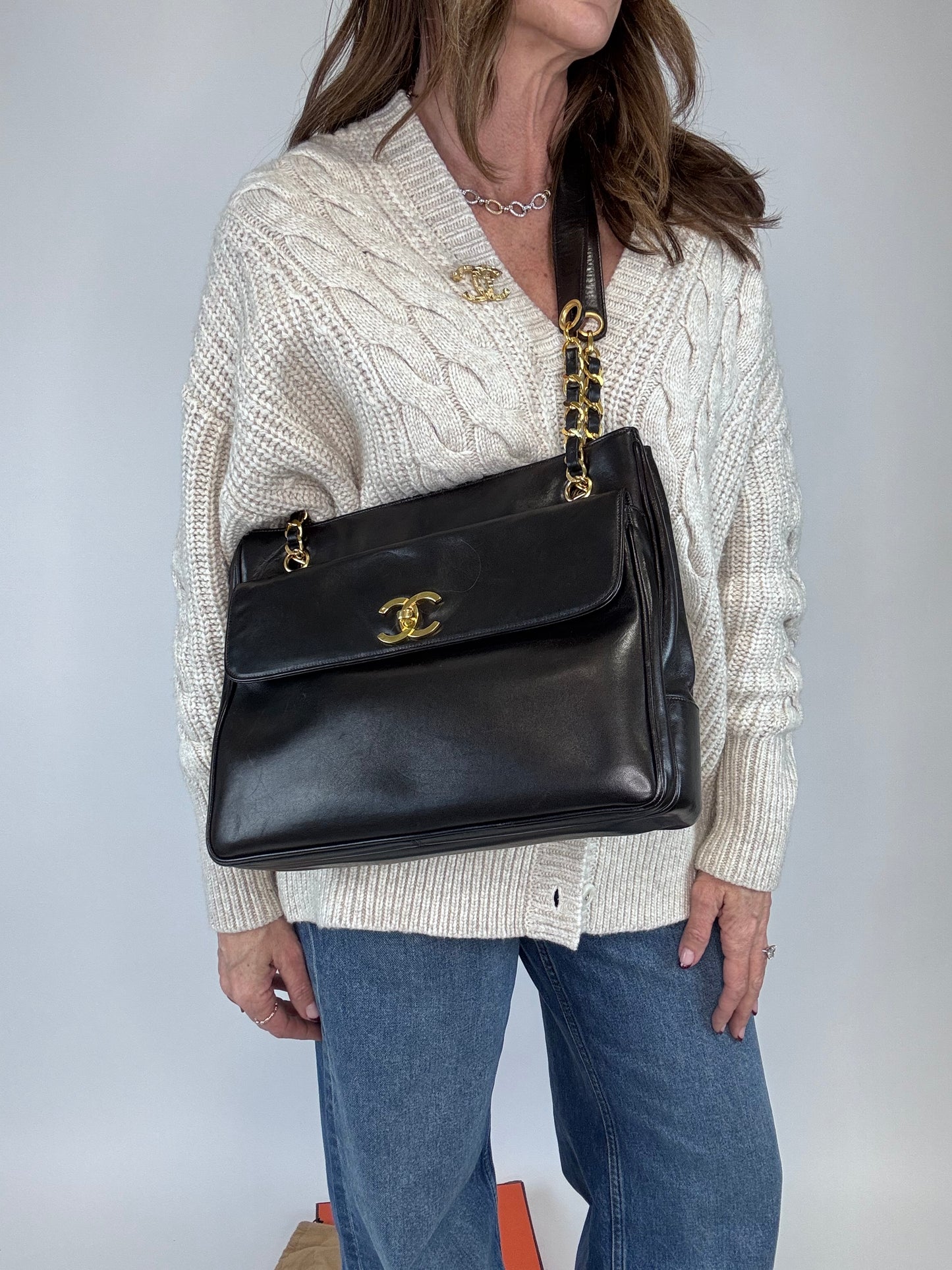 Chanel Rare Lambskin Double Sided Tote