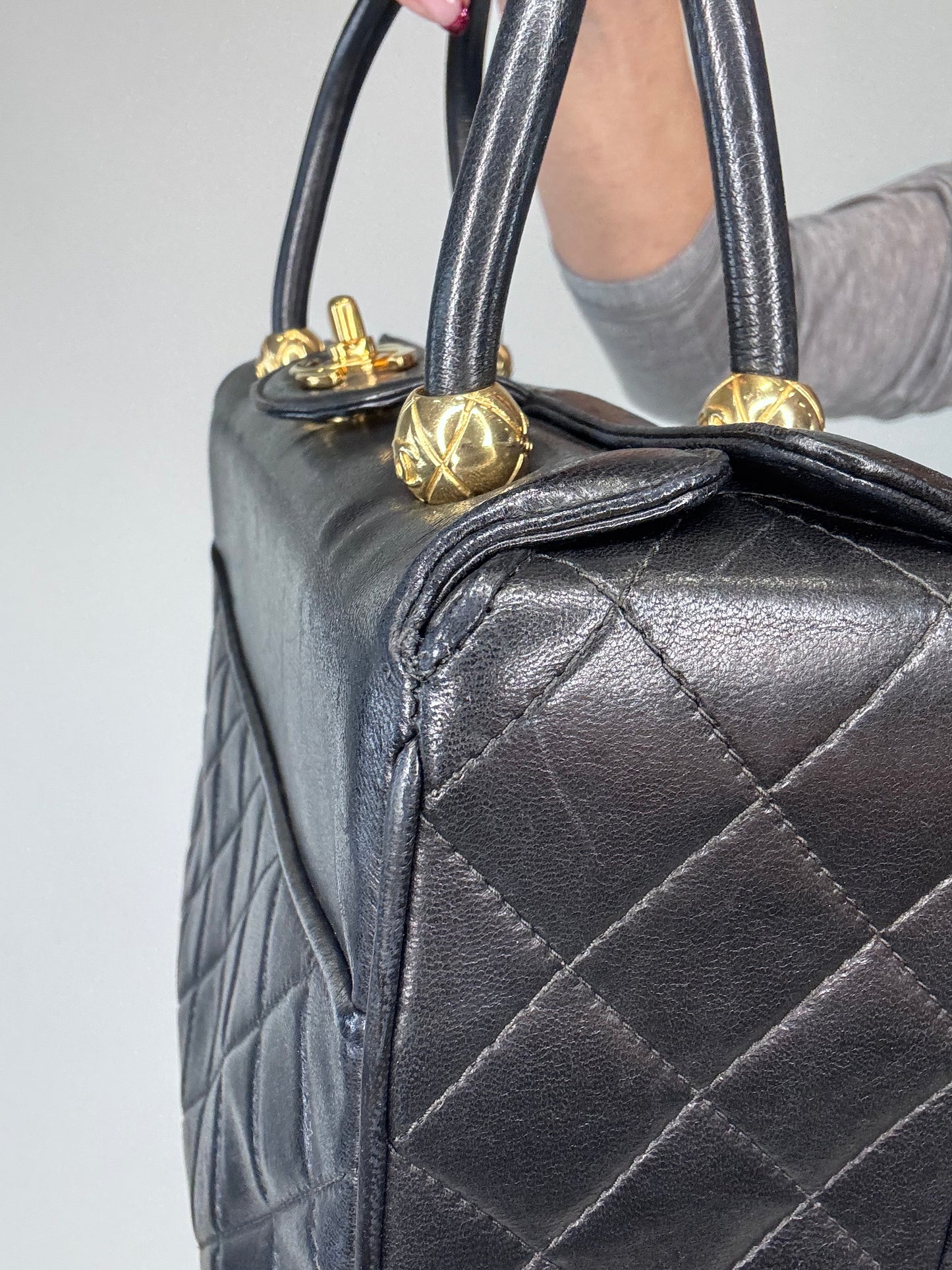 Chanel Rare Matelasse Top Handle Bag