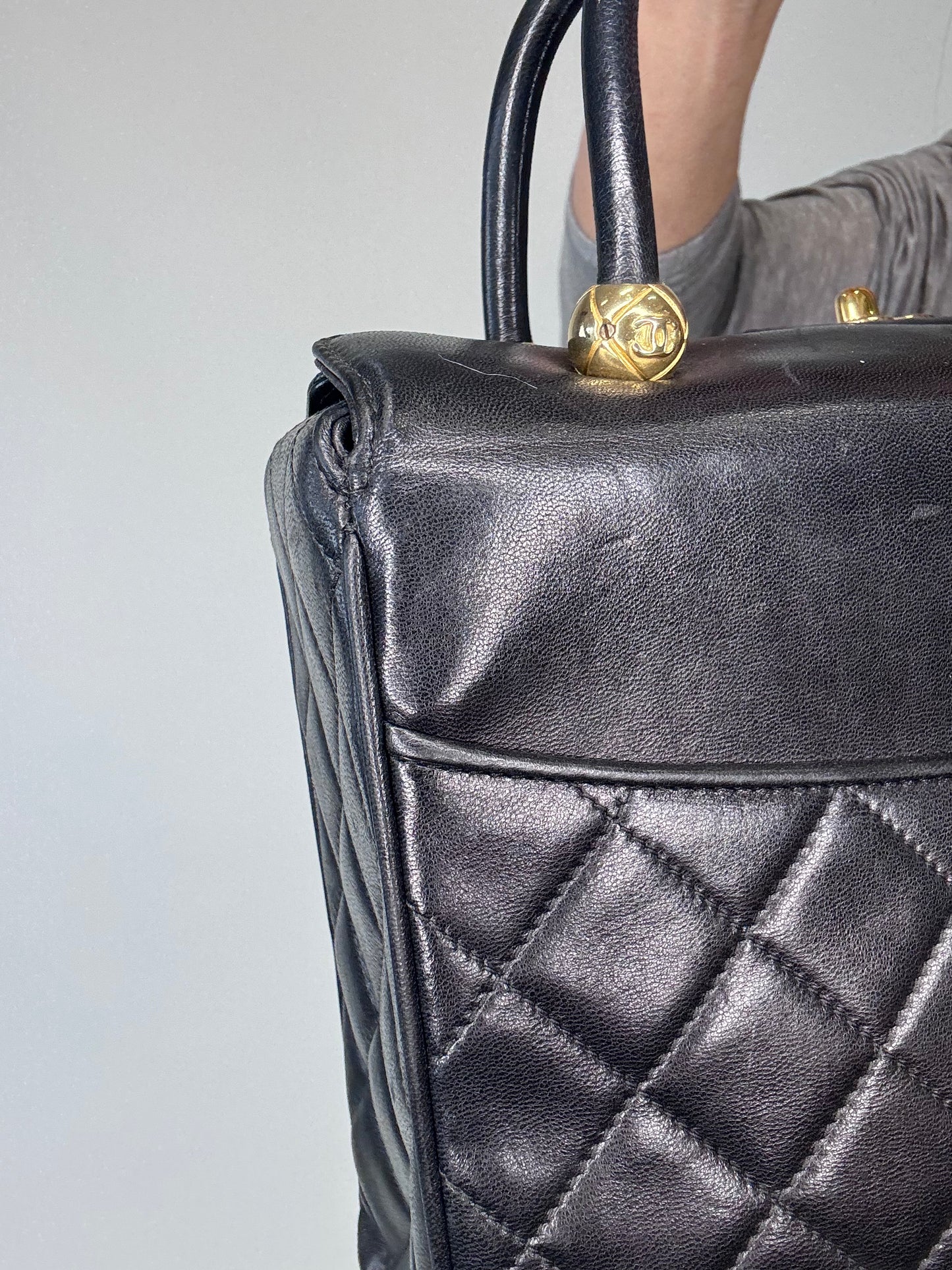 Chanel Rare Matelasse Top Handle Bag