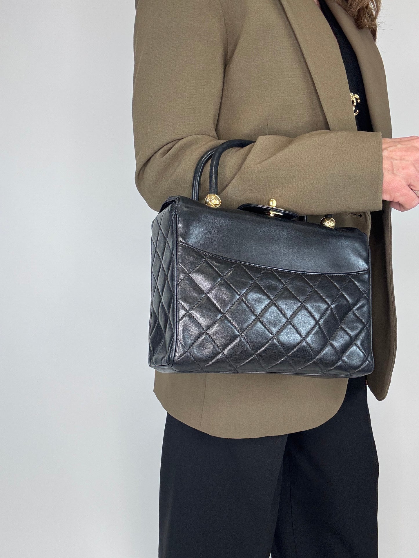 Chanel Rare Matelasse Top Handle Bag