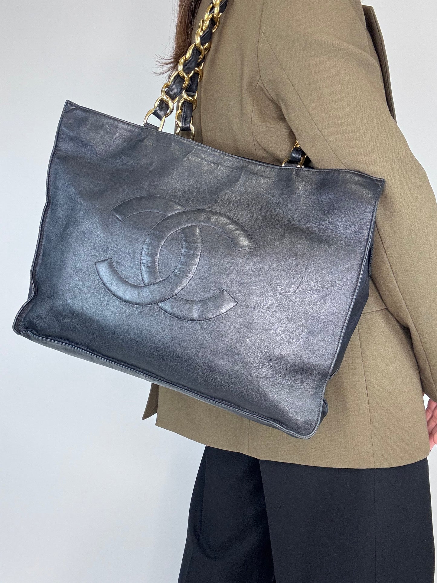 Chanel Deca Chunky Chain Tote