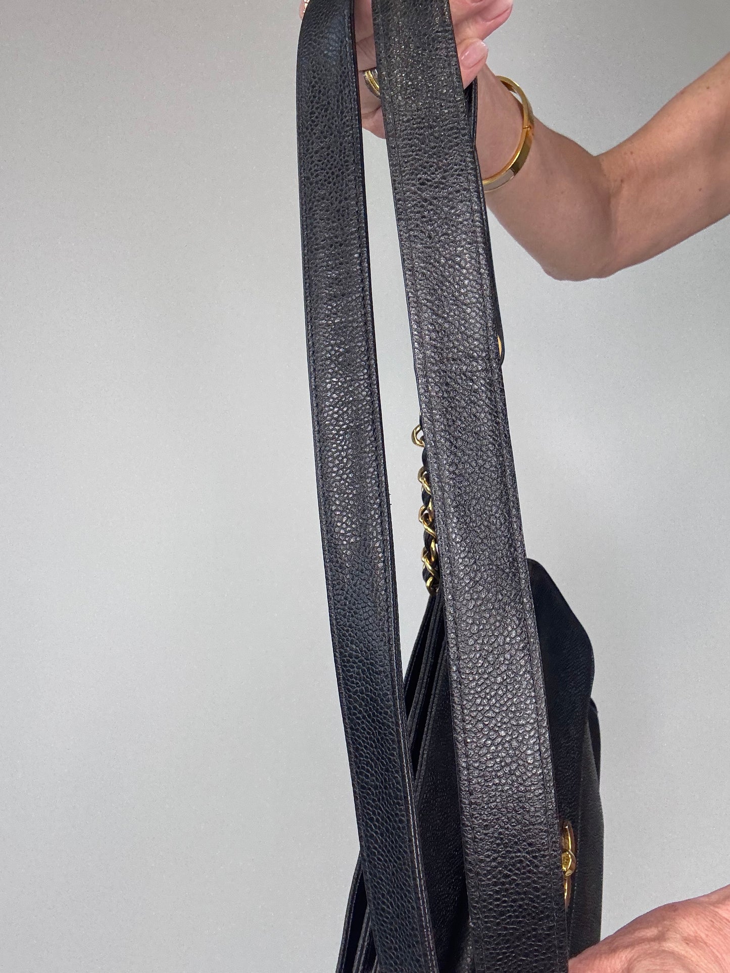 Chanel Rare Cocomark Double Sided Tote Caviar Black