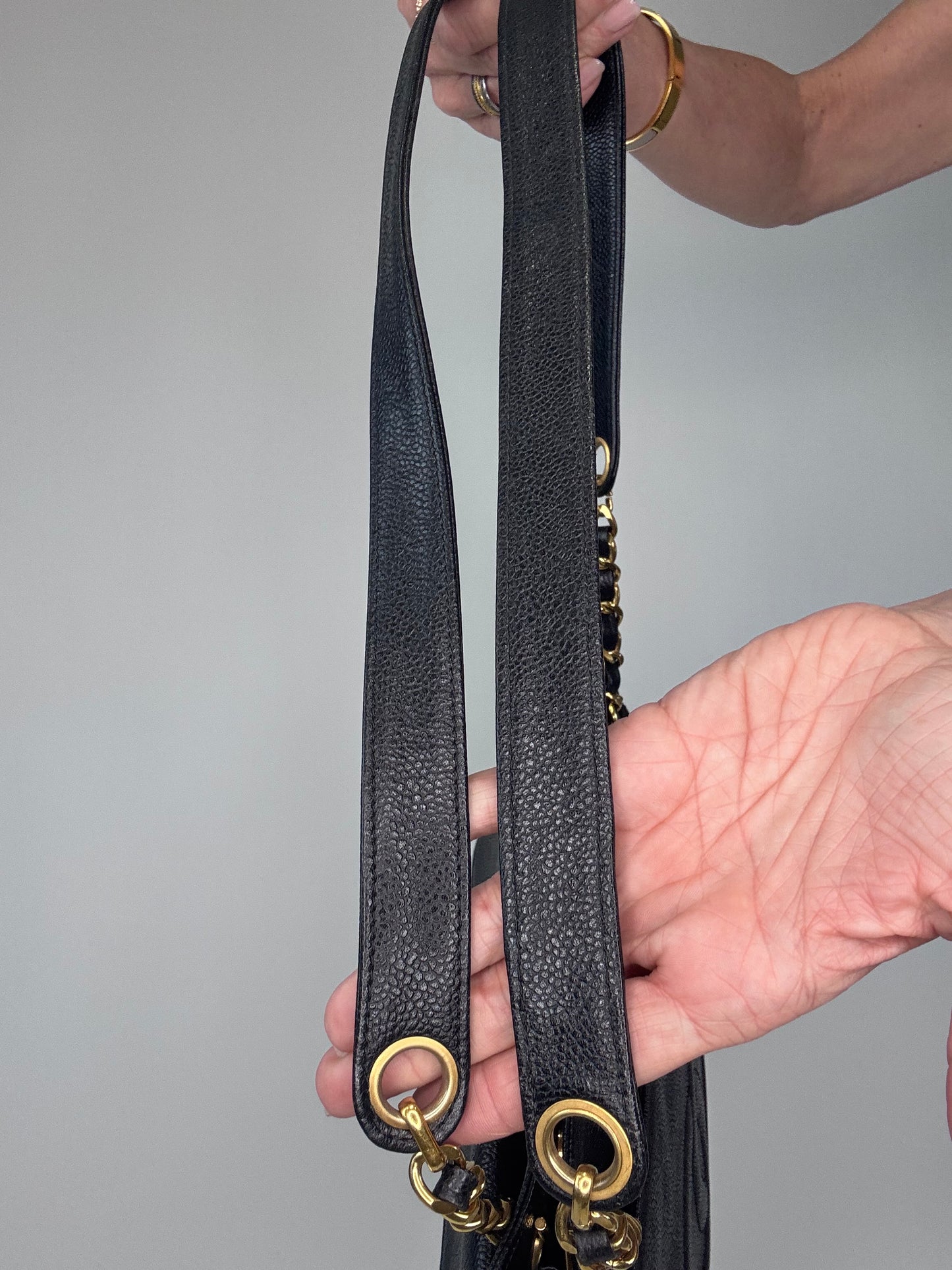 Chanel Rare Cocomark Double Sided Tote Caviar Black
