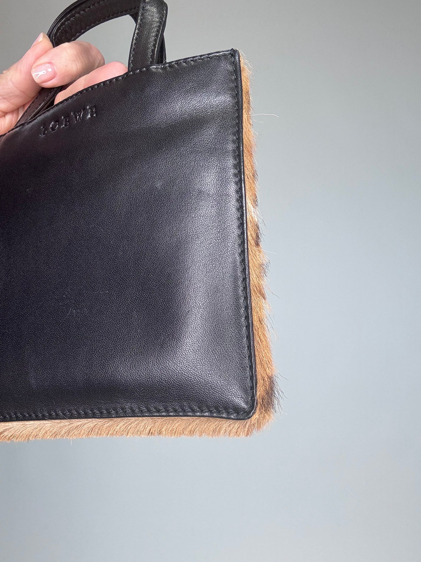 Loewe Pony Hair, Leather Leopard Mini Bag