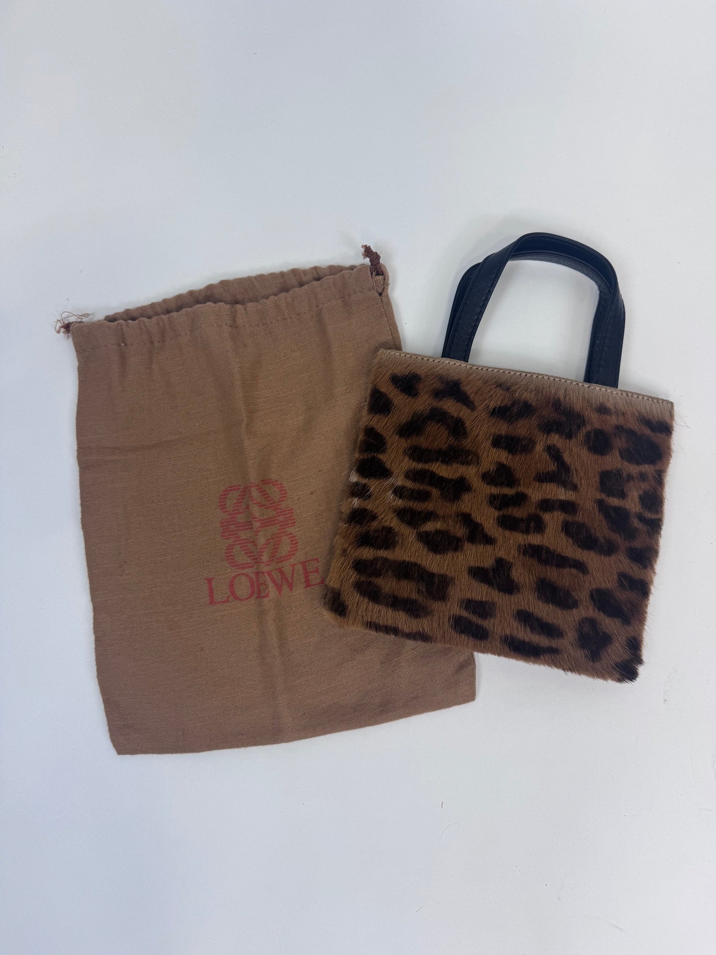 Loewe Pony Hair, Leather Leopard Mini Bag