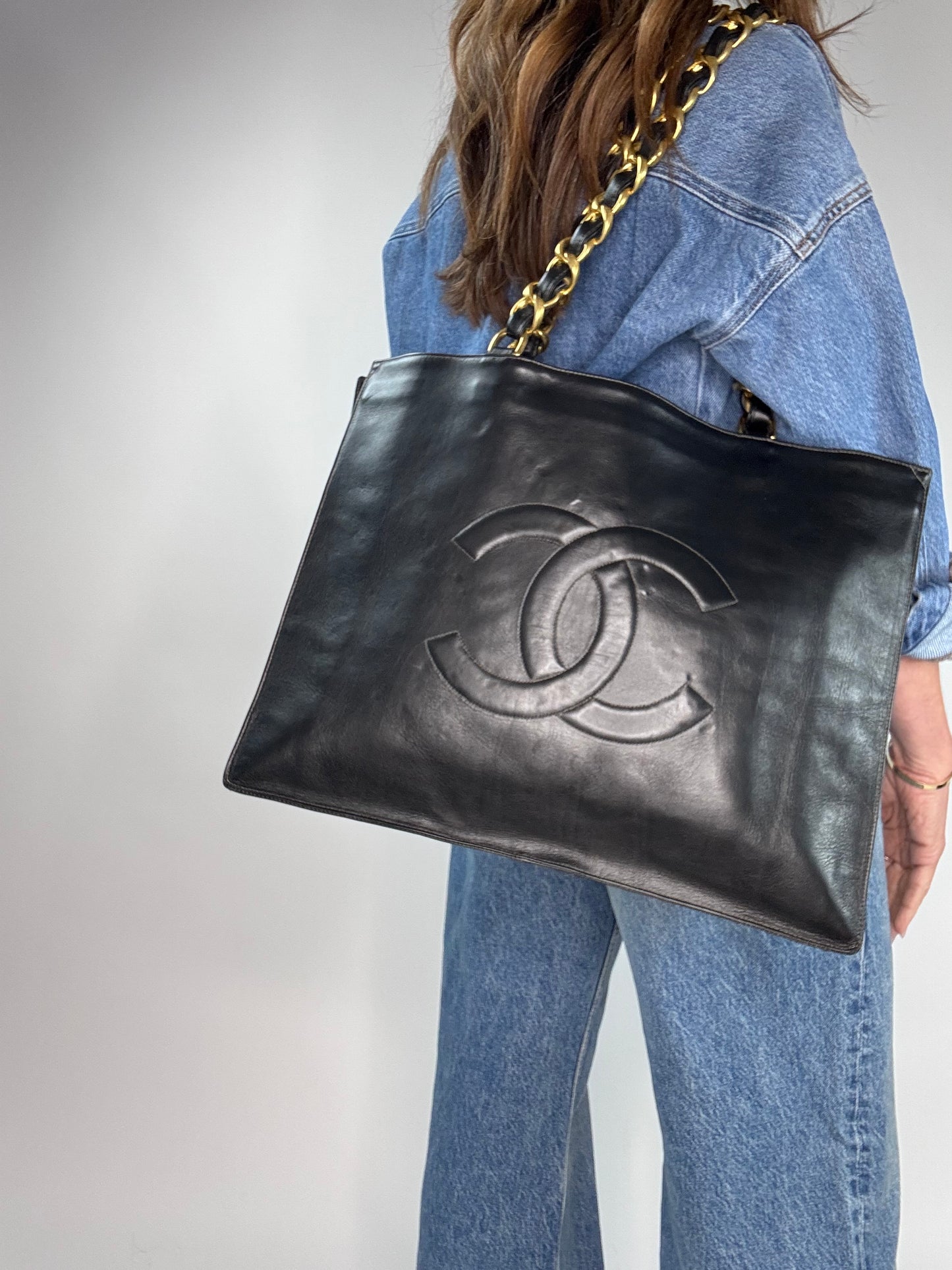Chanel Vintage Deca Cocomark Tote