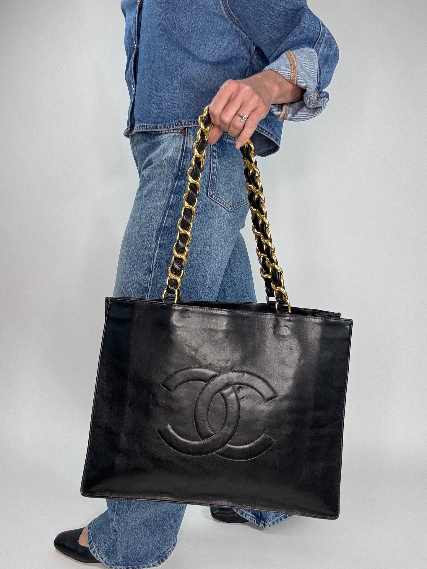 Chanel Vintage Deca Cocomark Tote