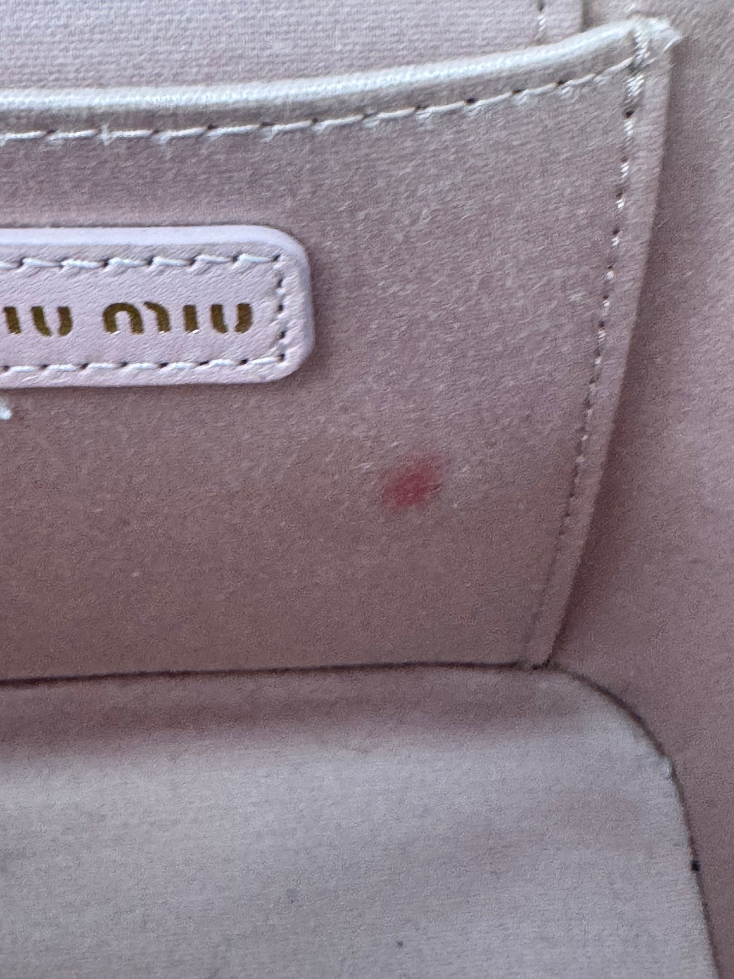 MIU MIU Micro Bag / Matelasse Vanity Bag Pink Nappa Leather