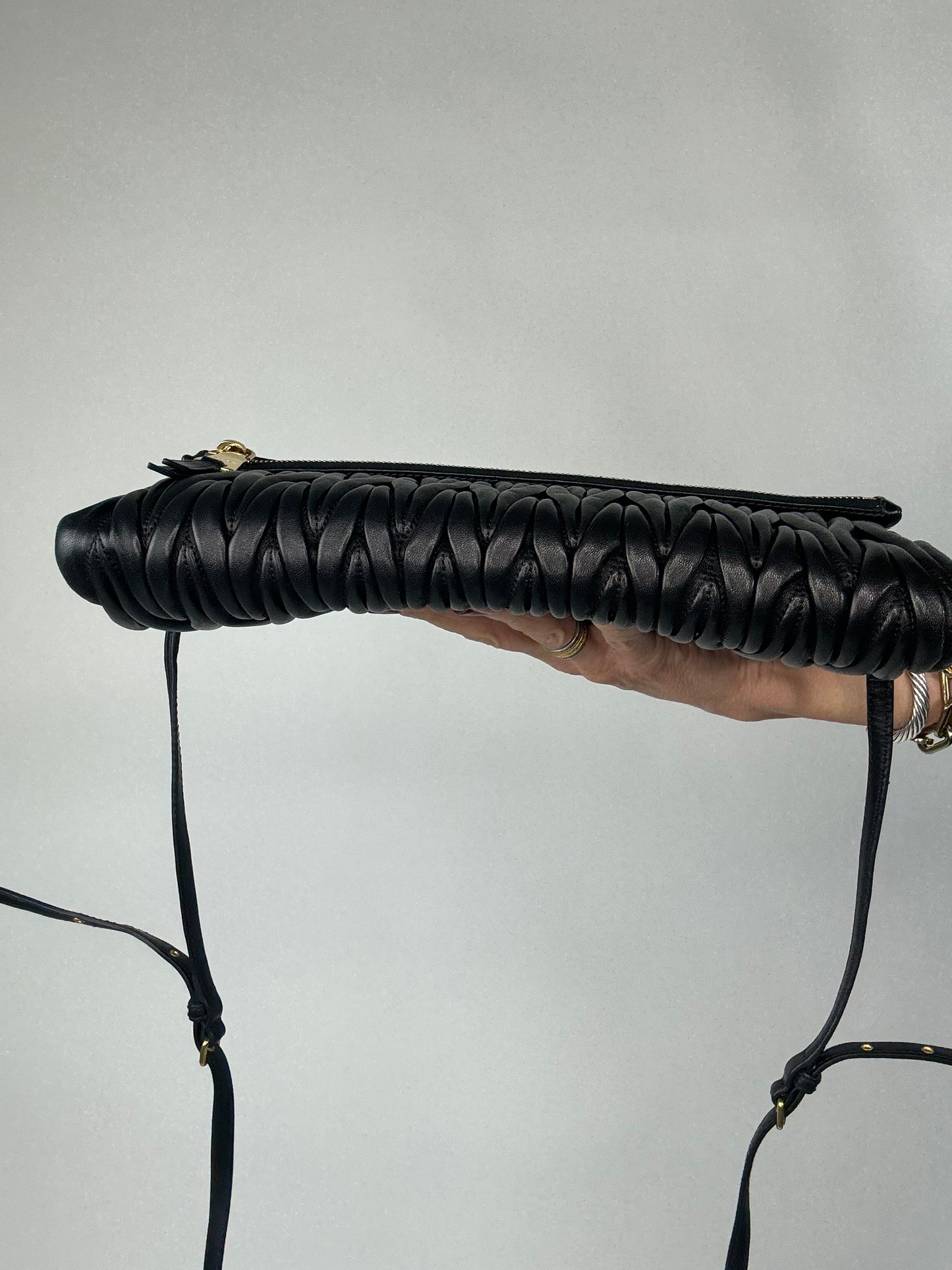 Miu Miu Matelasse Two Way Clutch Bag