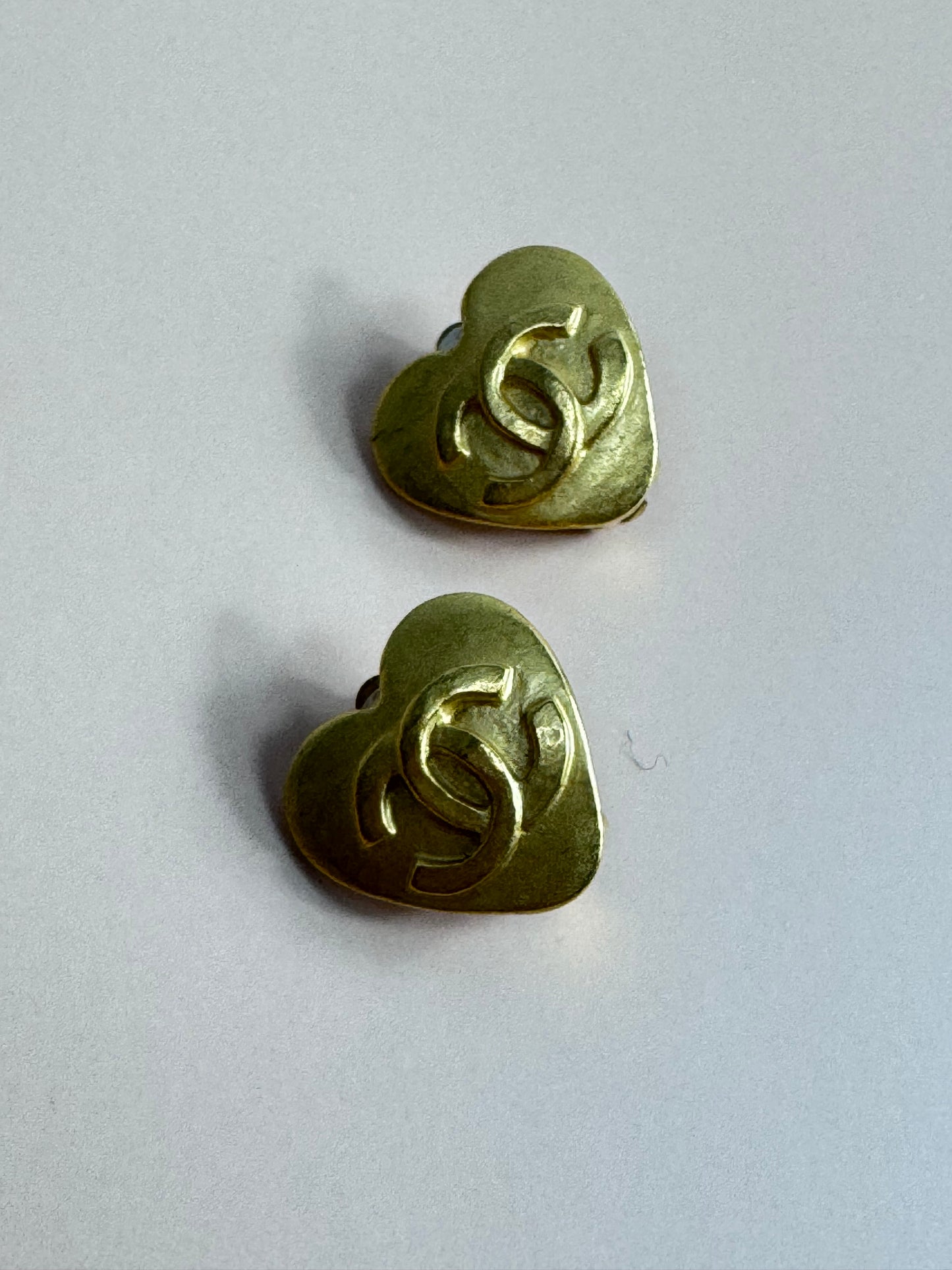 Chanel Heart Shaped Vintage Earrings