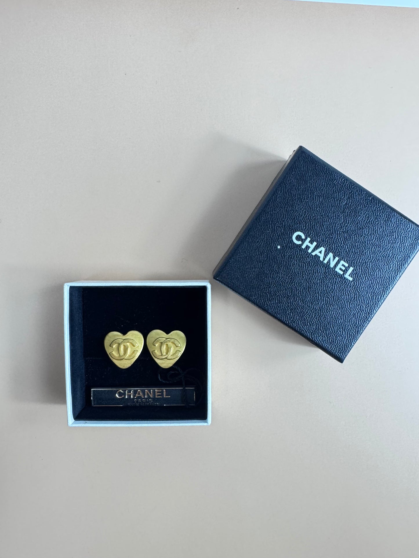 Chanel Heart Shaped Vintage Earrings