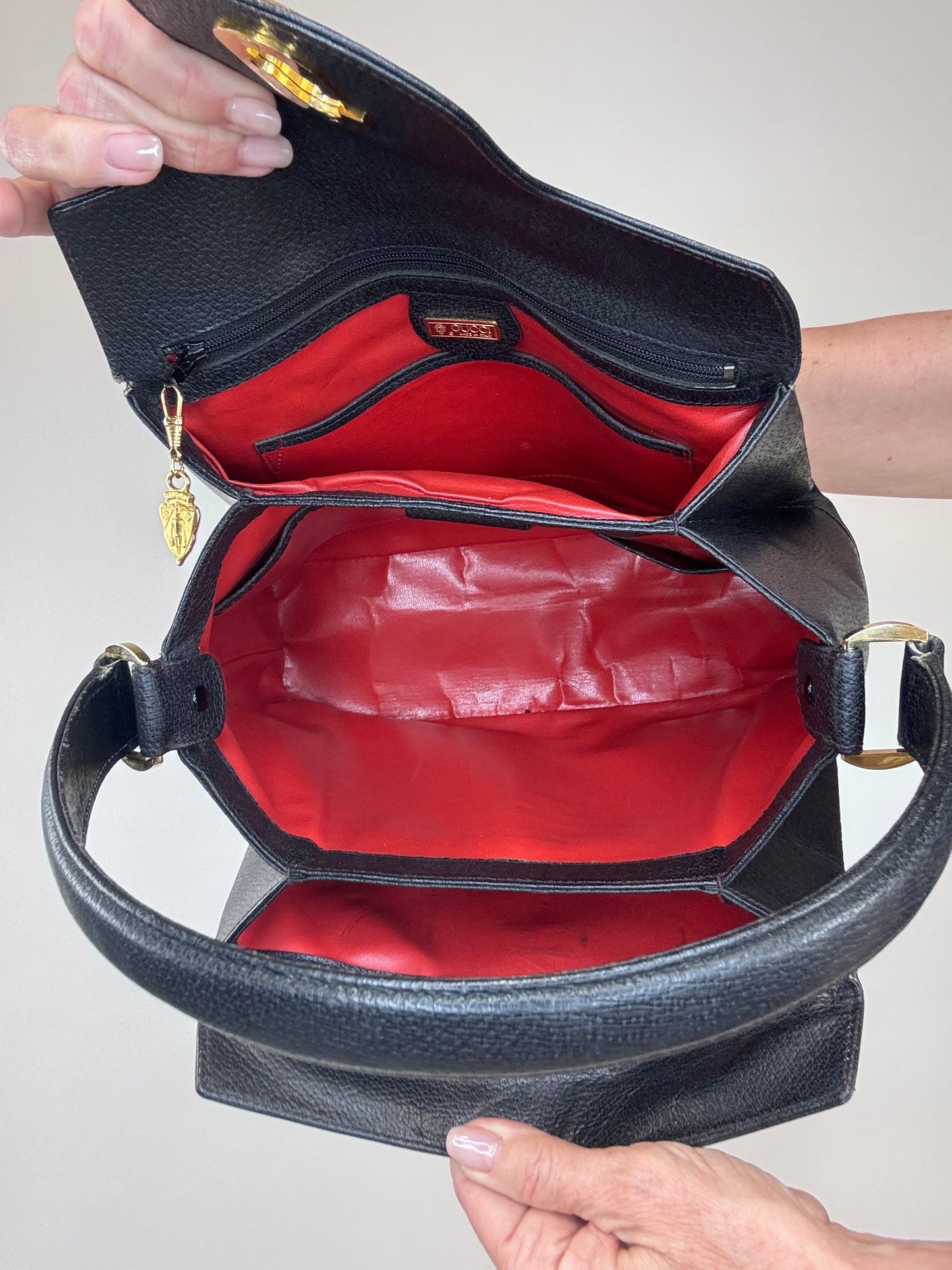 Gucci Rare G Turnlock Top Handle Bag