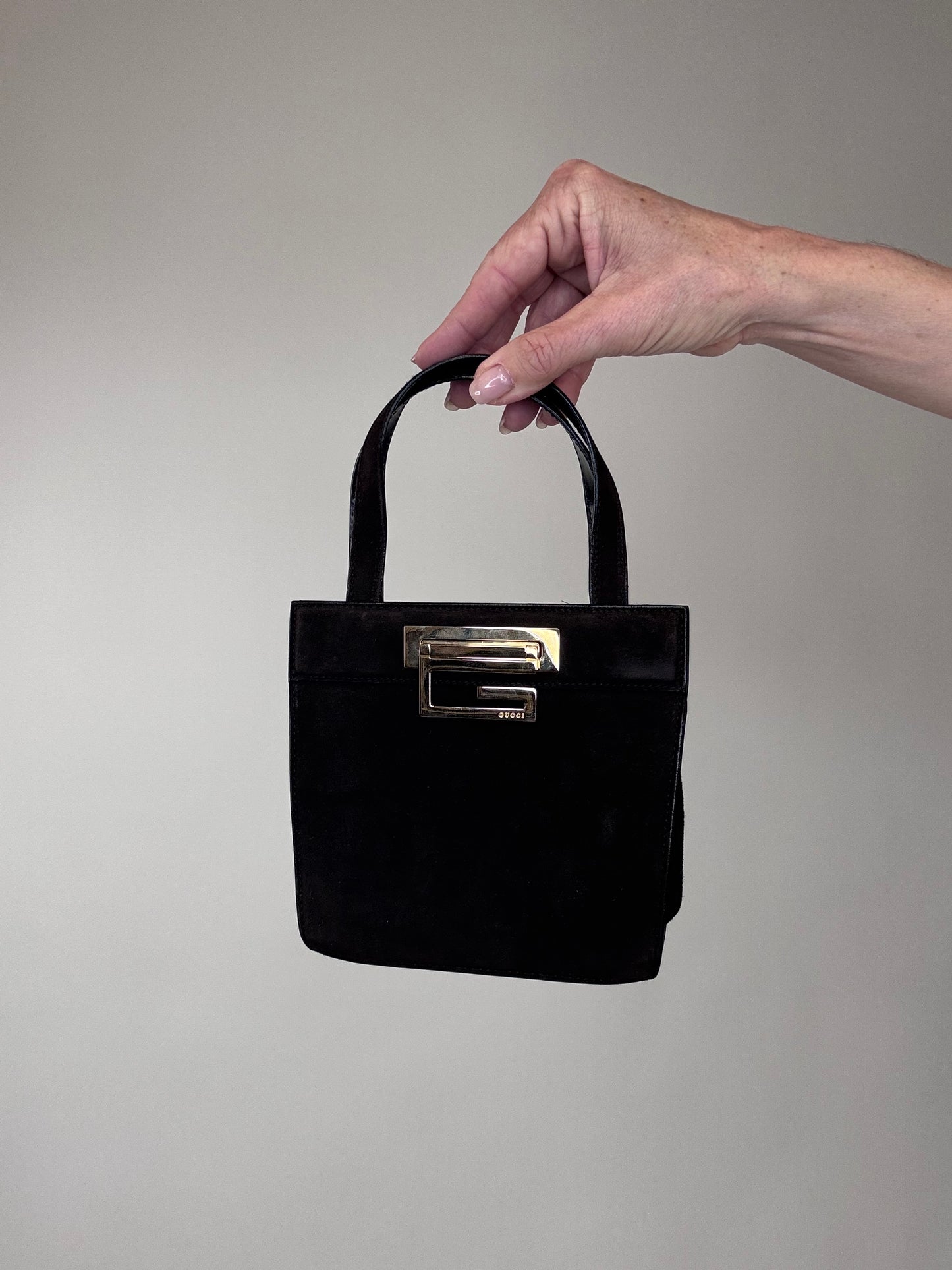 Gucci Vintage Suede Mini Tote Bag