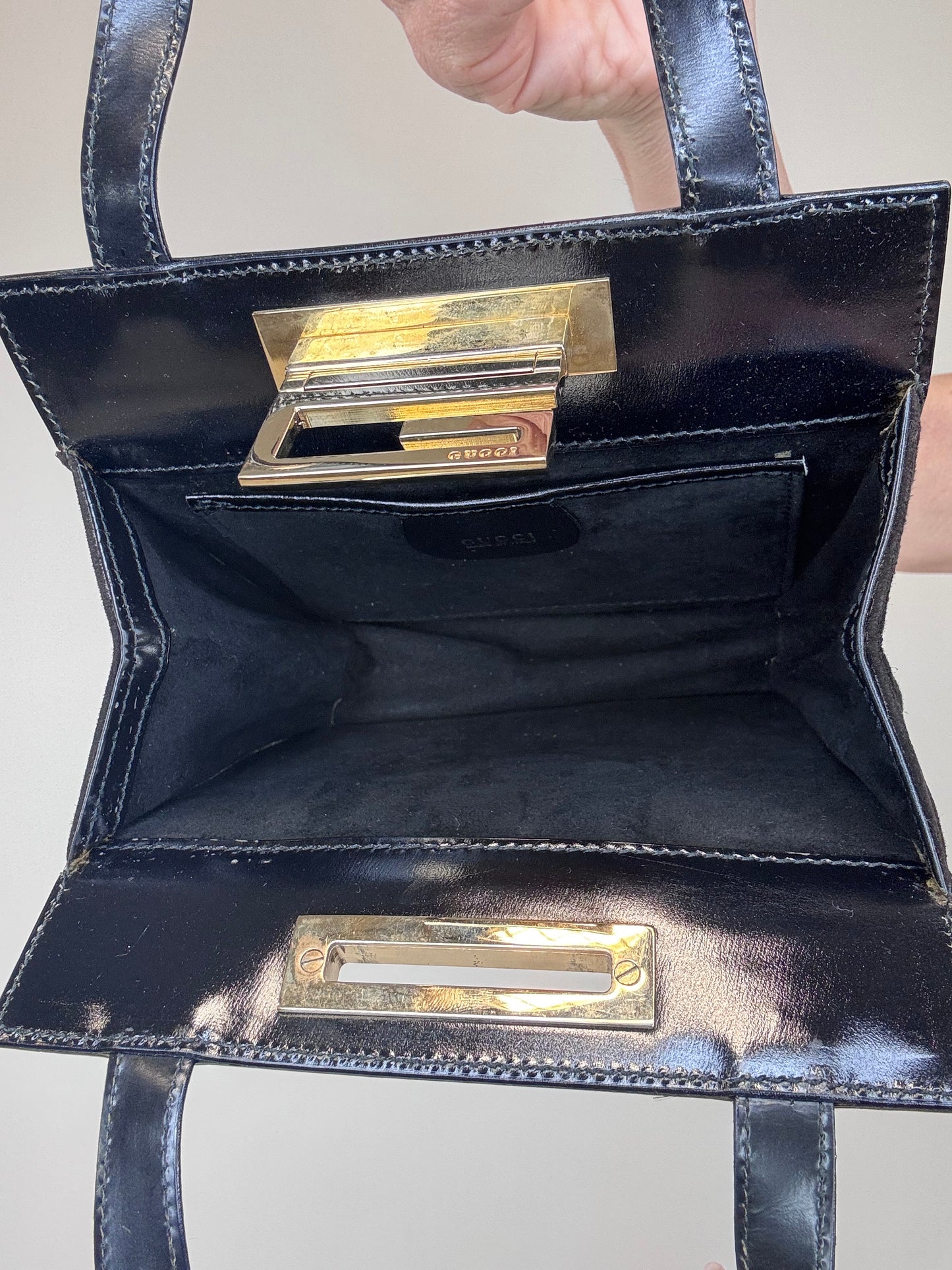 Gucci Vintage Suede Mini Tote Bag