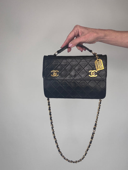 Chanel Extremely Rare Double Turnlock Briefcase