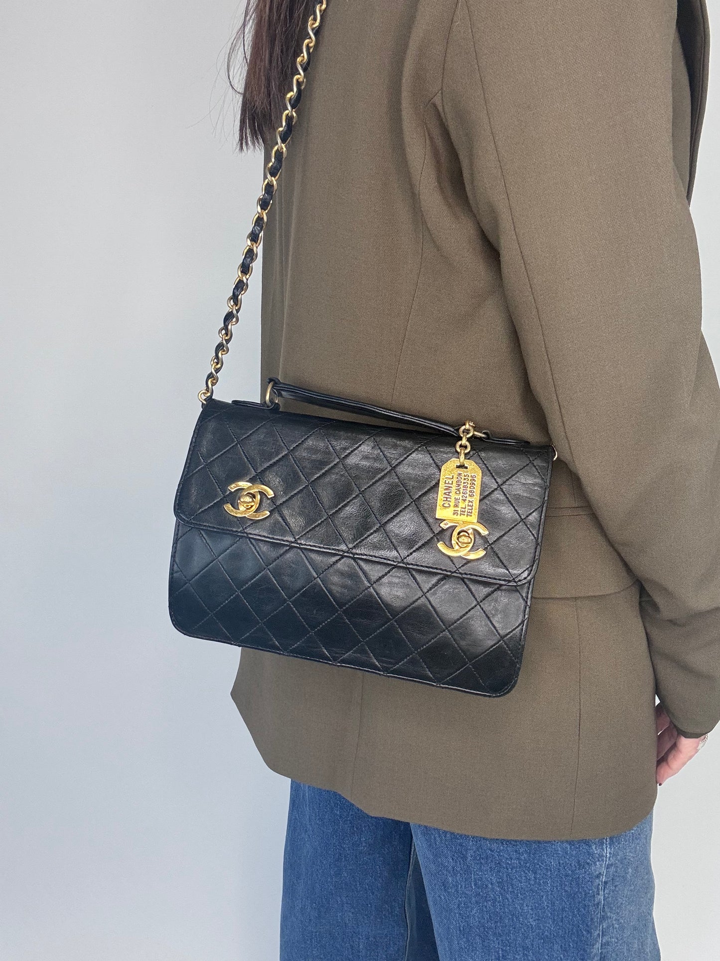 Chanel Extremely Rare Double Turnlock Briefcase