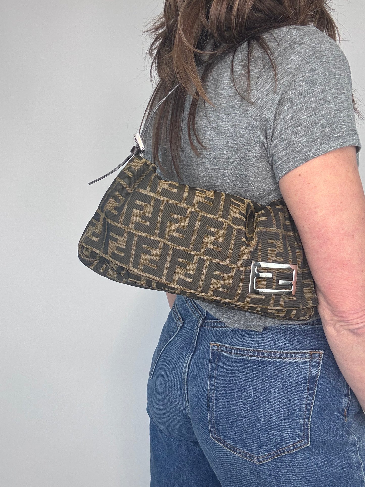 Fendi Vintage Zucca Shoulder Bag