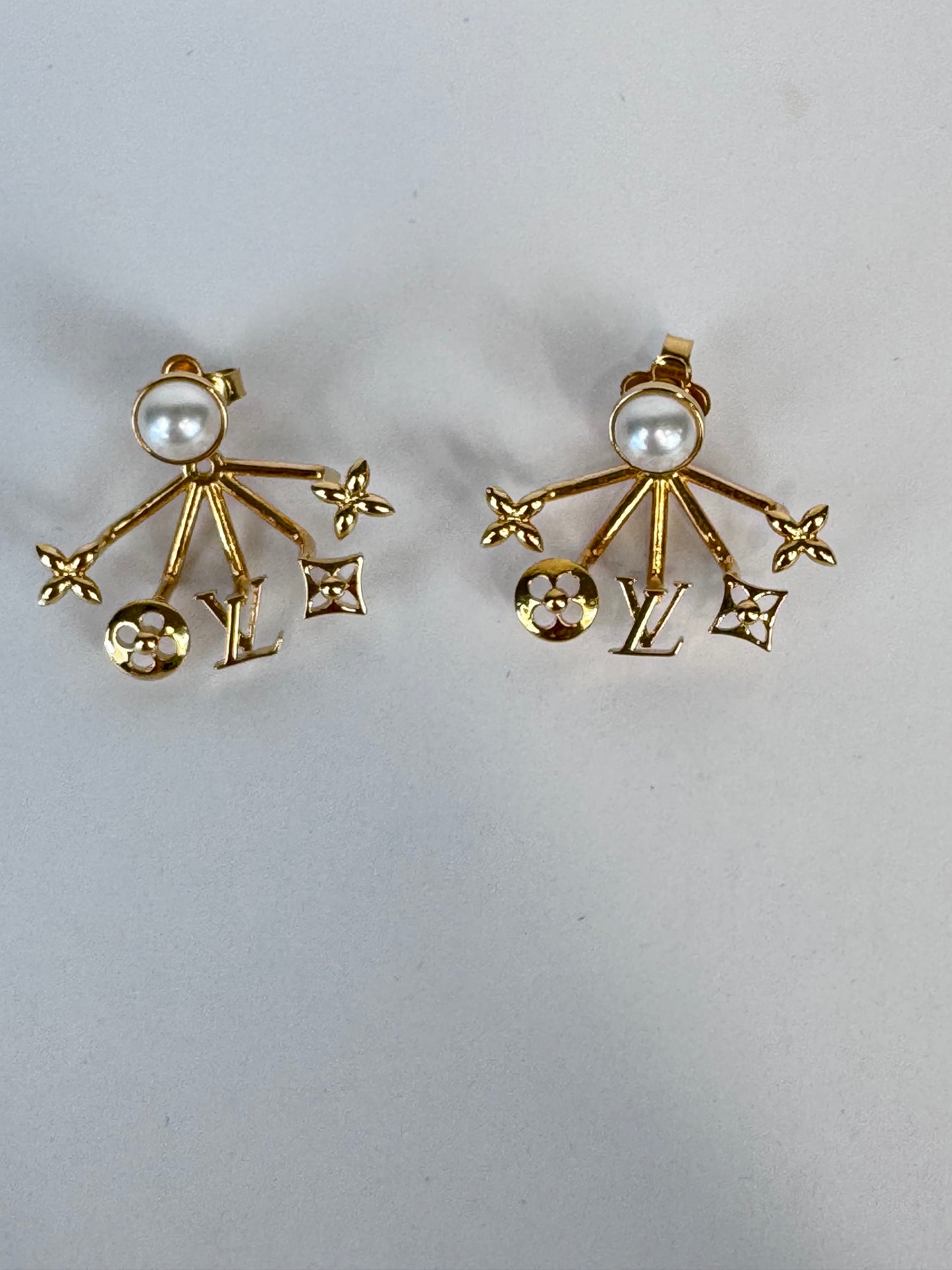 Louis Vuitton Two Way Monogram Fan Earrings