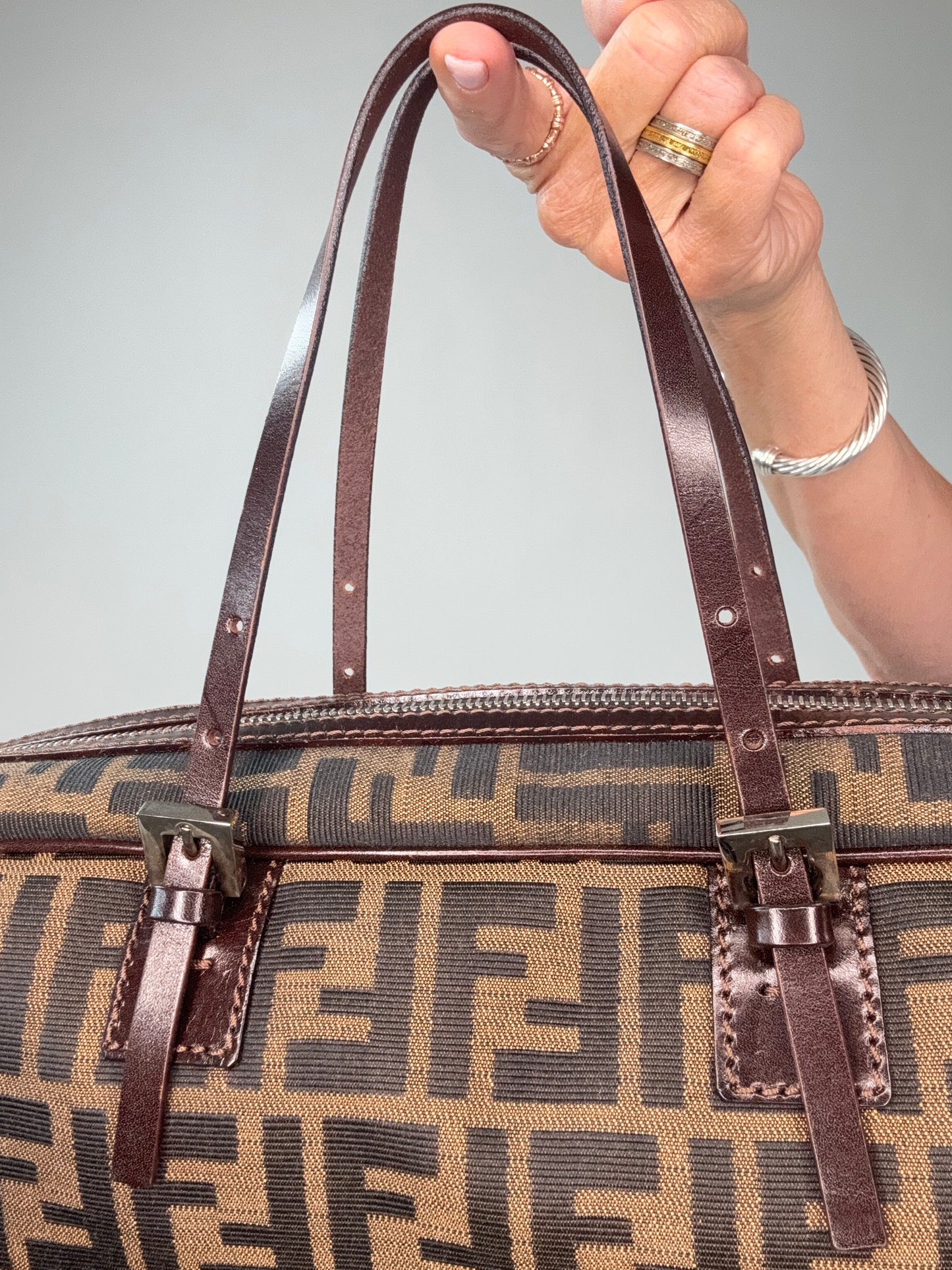 Fendi Zucca Vintage Rare East West Bag